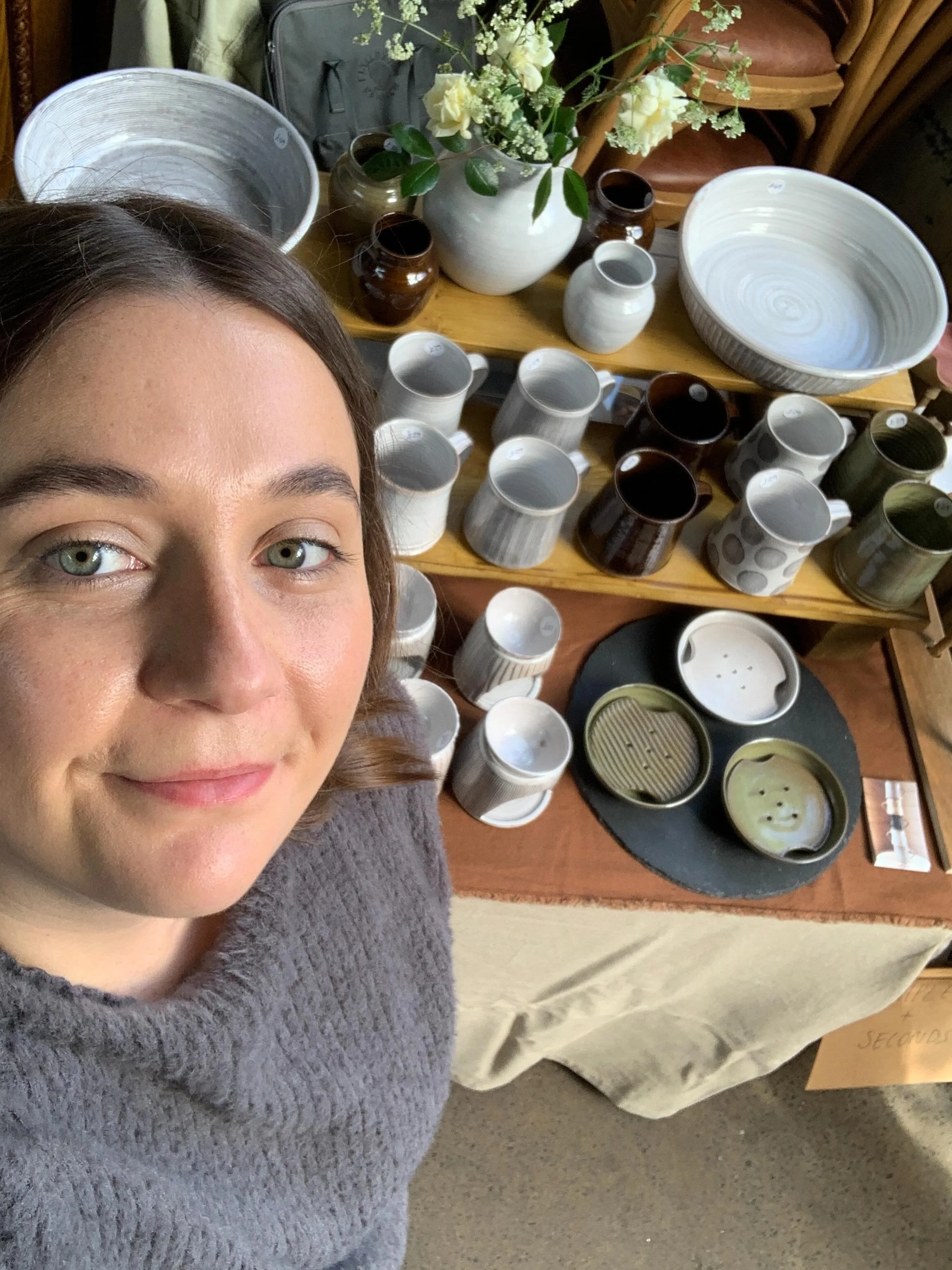 Set up here at the @westbourneartisanmarket today! I have new wares and pots fresh from the kiln 🔥