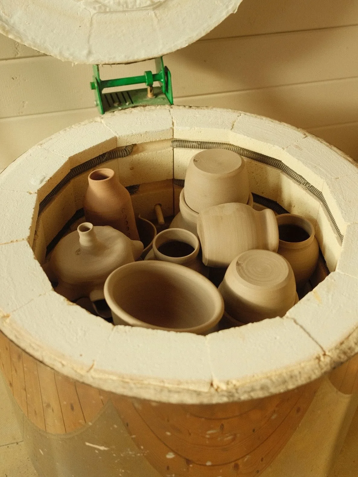 May photo dump! 

May was full of firings, glazing, markets and rest 😌

Photo 1: Bisque firing loaded into the kiln

Photo 2: Lovely pink bisque, sat in the sun waiting to be glazed.

Photo 3: Louis supporting me during early morning and late night 