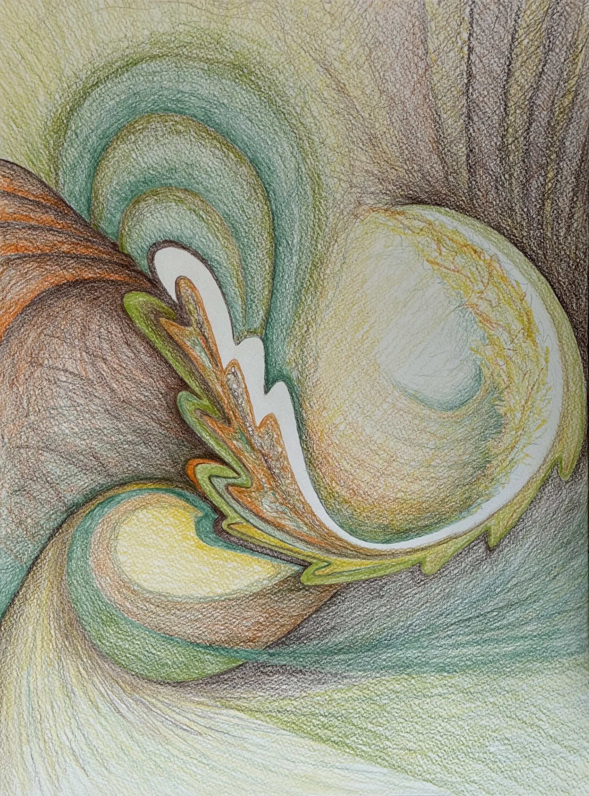 "Compelled to Struggle" - 16x12" Colored Pencil on Paper