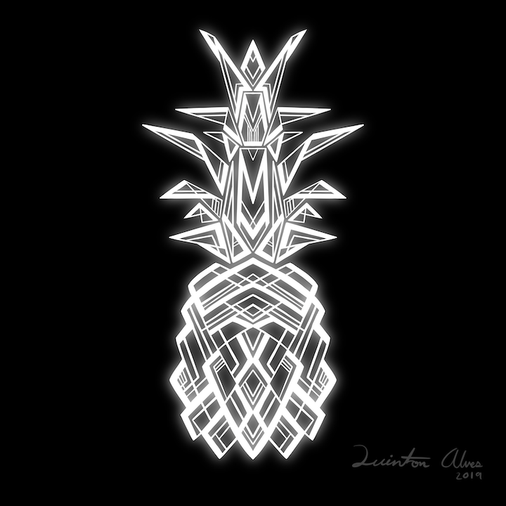 Pineapple Deco — Digital, 10×10 in, 2019
