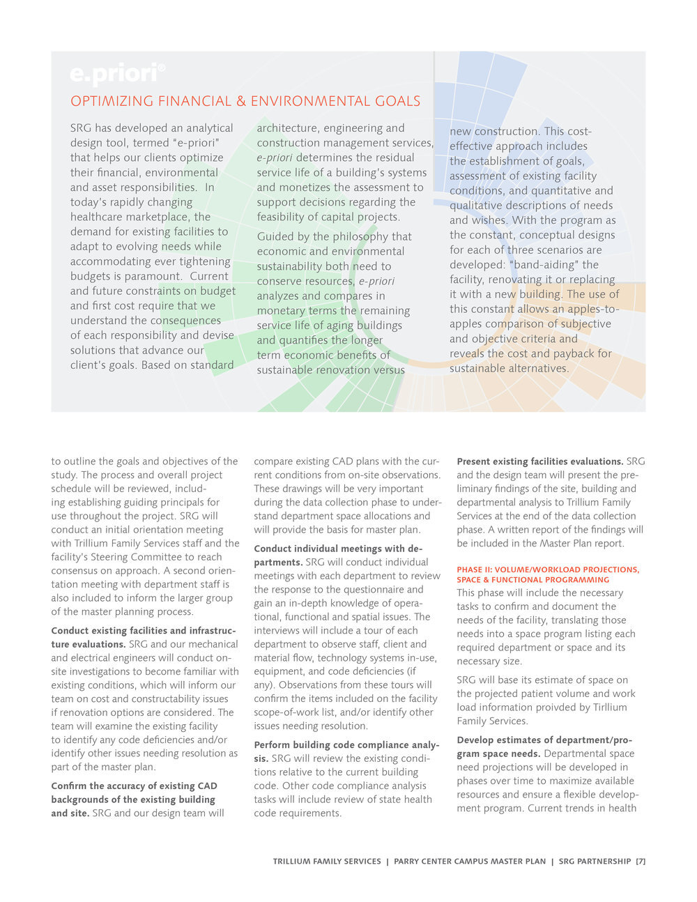 Page from an RFP response for SRG Partnership, Inc