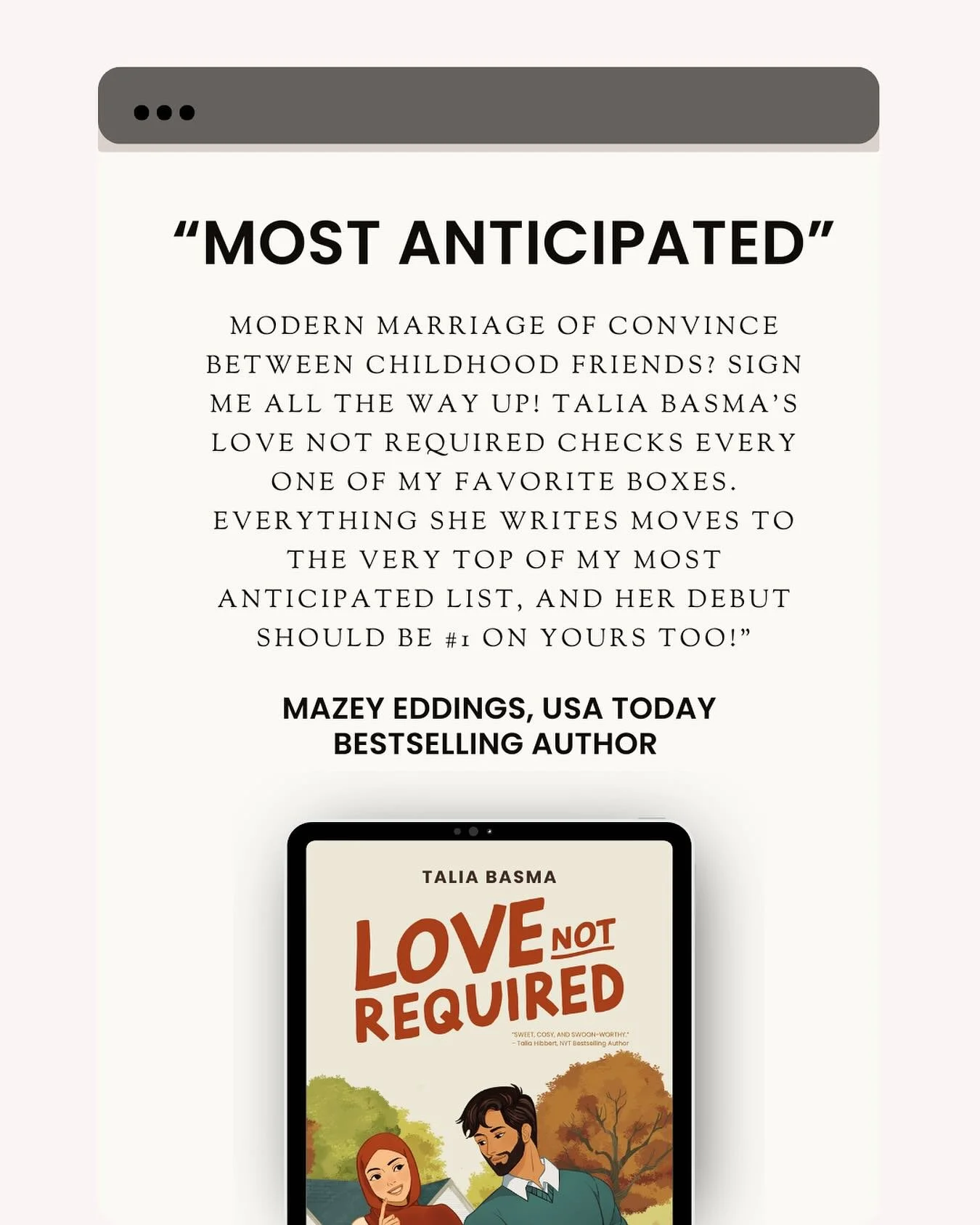 If you haven&rsquo;t bought LOVE NOT REQUIRED, is it at least on the top of your TBR? Make sure you request it at your library and have it on deck for your cozy fall reads &mdash; there&rsquo;s pumpkins and holiday vibes waiting for you 🍂 

#lovenot