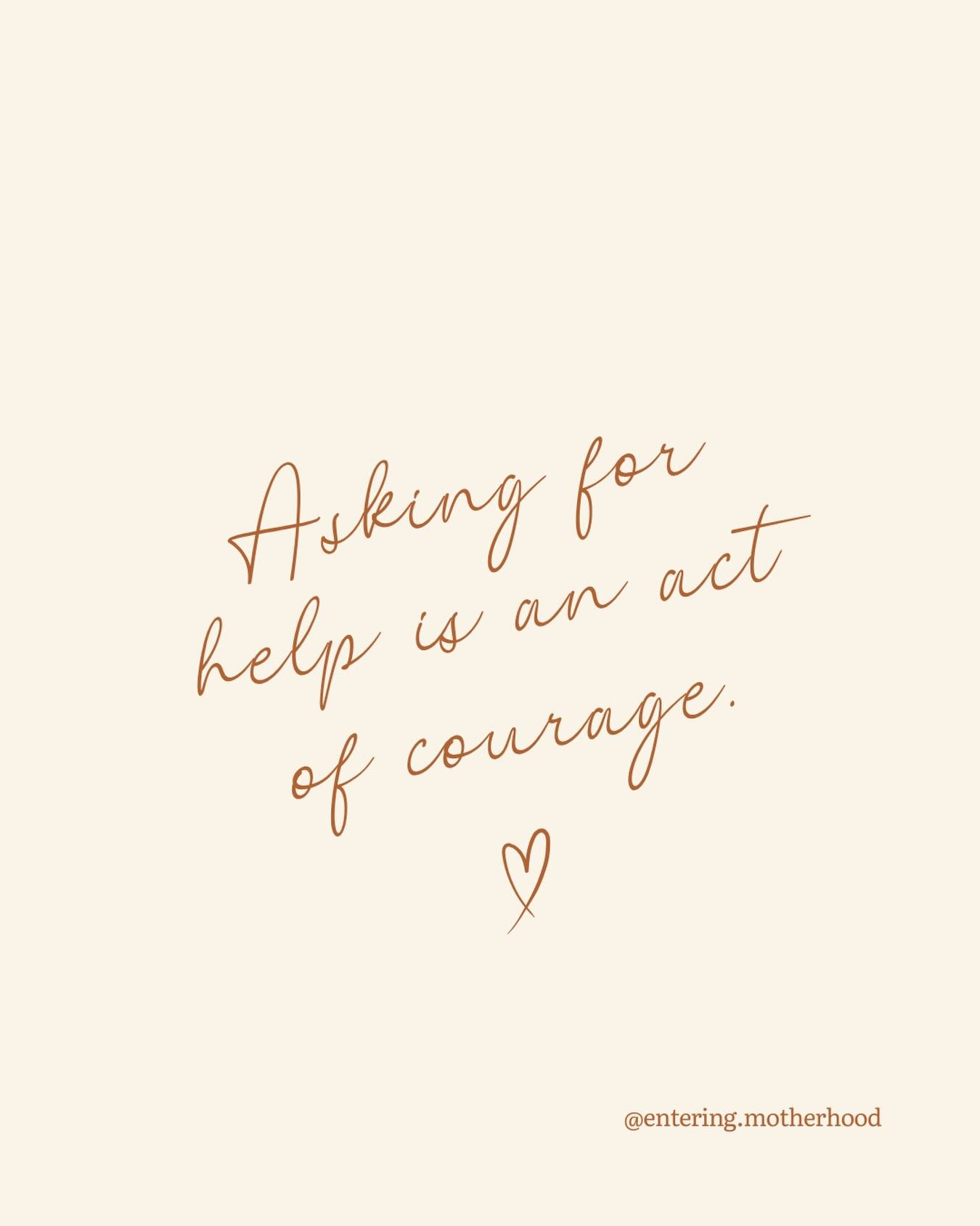 It takes bravery to admit you can&rsquo;t do it alone. Accepting help doesn&rsquo;t make you weak; it makes you human&mdash;and connected. We&rsquo;re not meant to mother in isolation. 🌷
#CourageousAsks #EnteringMotherhood #CommunitySupport #NewMomL