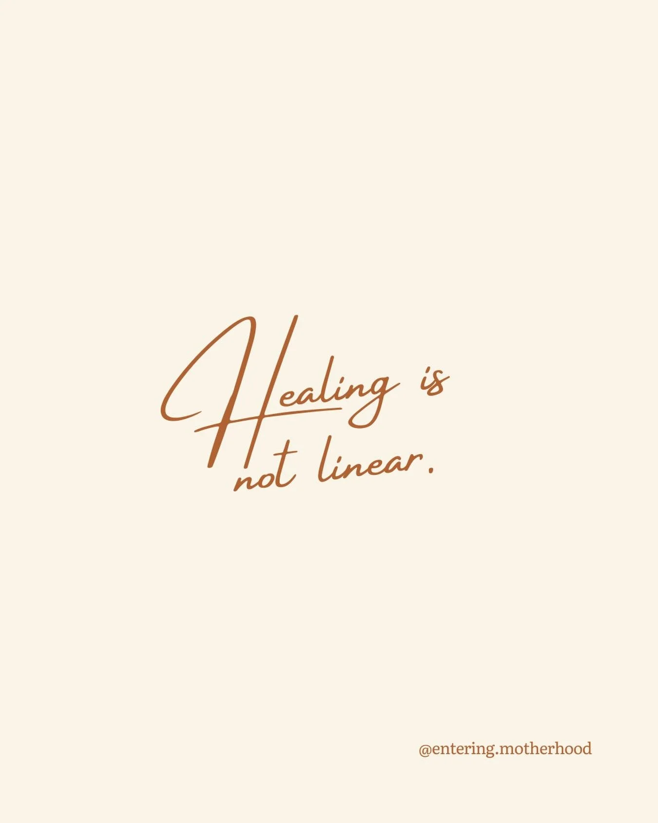 Some days you&rsquo;ll feel strong; others, fragile. 

Healing, no matter if it&rsquo;s physical, emotional, or mental, has the ability to ebb and flow. 

That&rsquo;s normal. 

Trust YOUR process. 

🌊

#healingjourney #enteringmotherhood #postpartu