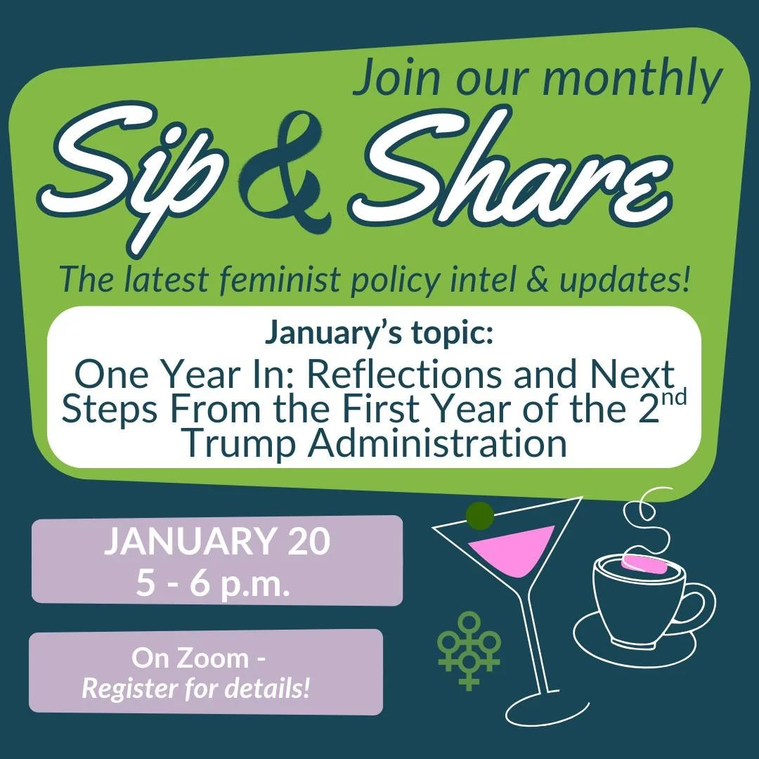 January's MWL Sip &amp; Share event is set for 6 p.m. tomorrow, January 20, on Zoom, and this month, we'll be doing a deep dive on the first year of the Trump Administration - offering reflections and looking at next steps from a chaotic, destructive