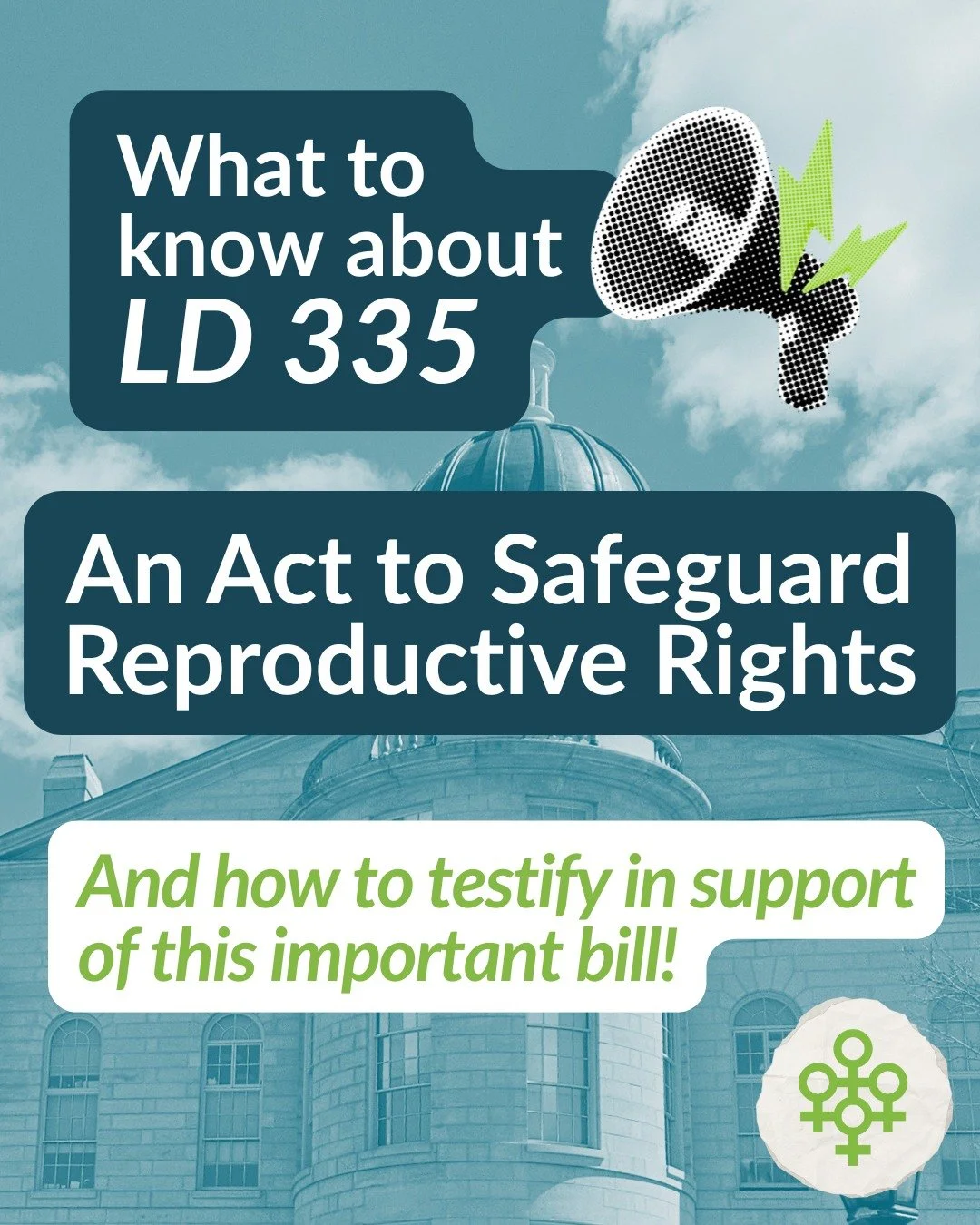 It's time to testify in support of LD 335: An Act to Safeguard Reproductive Rights!

LD 335 will provide ongoing funding for family planning services in Maine to ensure these essential services are available, accessible, and affordable. These appropr