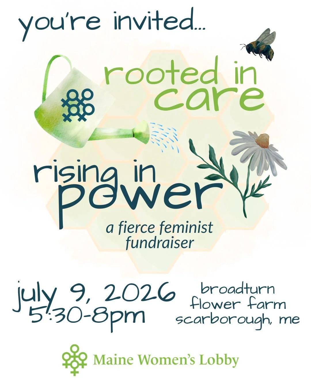We are thrilled to once again bring our community together for an evening of delicious food and drink, beautiful summer blooms and fierce feminist fellowship! 

We will return to Broadturn Farm in Scarborough on Thursday, July 9 for what's become one