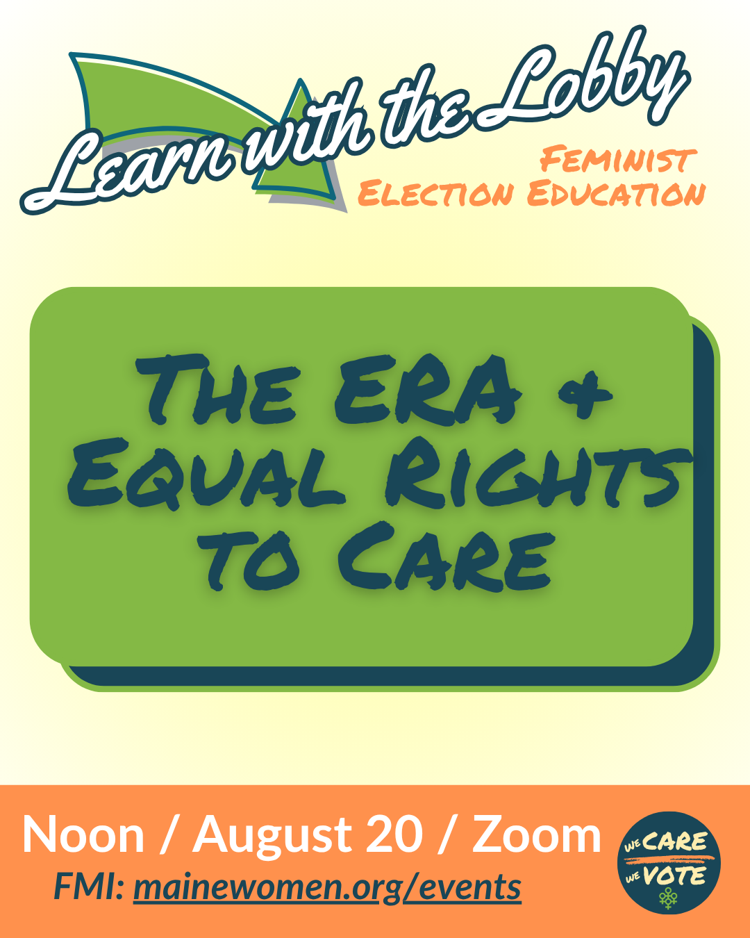 Learn with the Lobby: August Lunch & Learn - The ERA & Equal Rights to Care