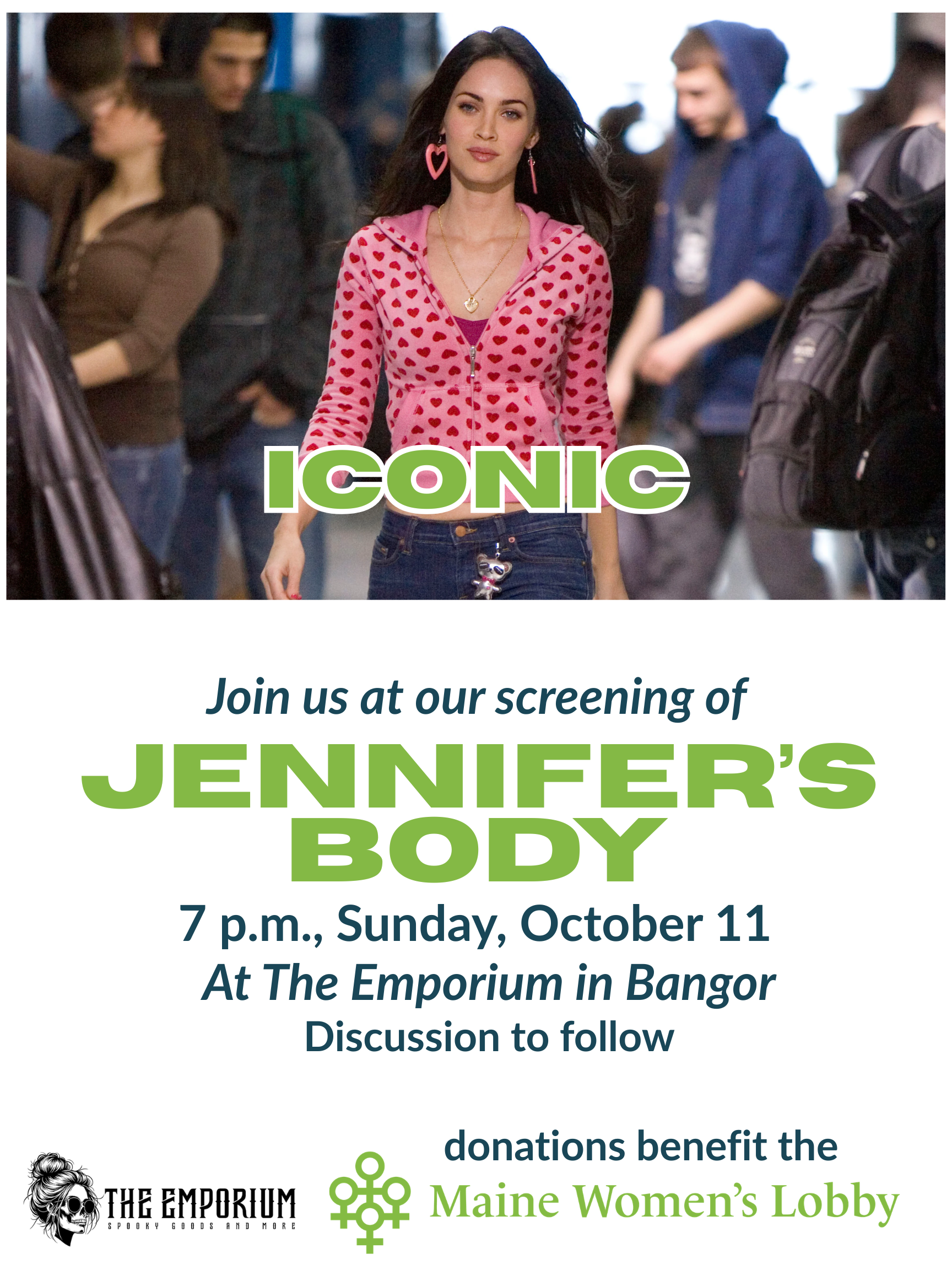 Spooky Film Screening with the Maine Women's Lobby: Jennifer's Body