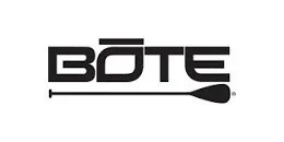 Logo with the word 'BOTE' in bold black letters and a stylized fish tail beneath the text.
