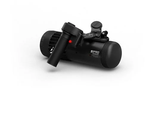 Black portable air compressor with attached hose and control panel