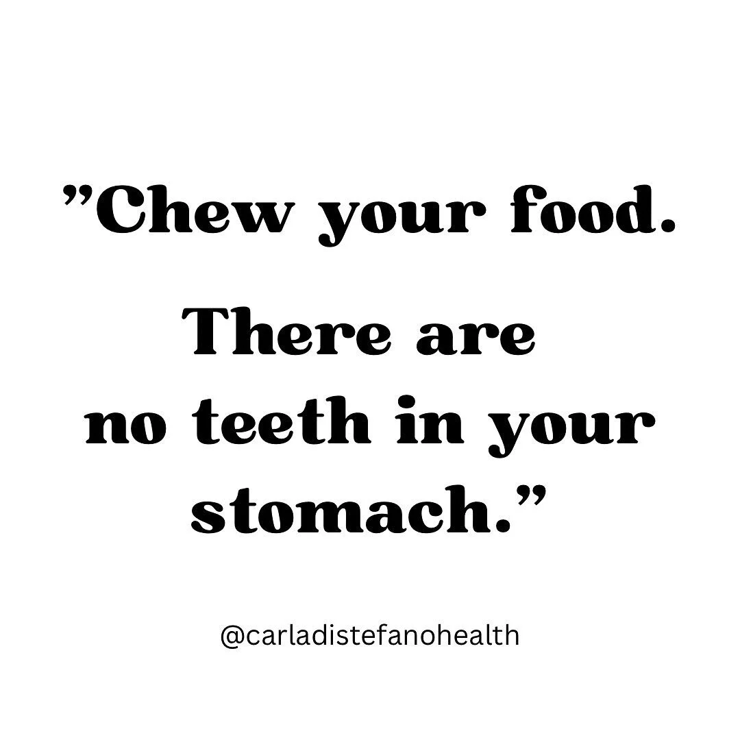 Did you know one of the best ways to improve gut health is to chew your food to a paste?

The more work you do in your mouth, the less work your stomach has to do to break down our food into smaller digestible particles. 

Common symptoms of not chew