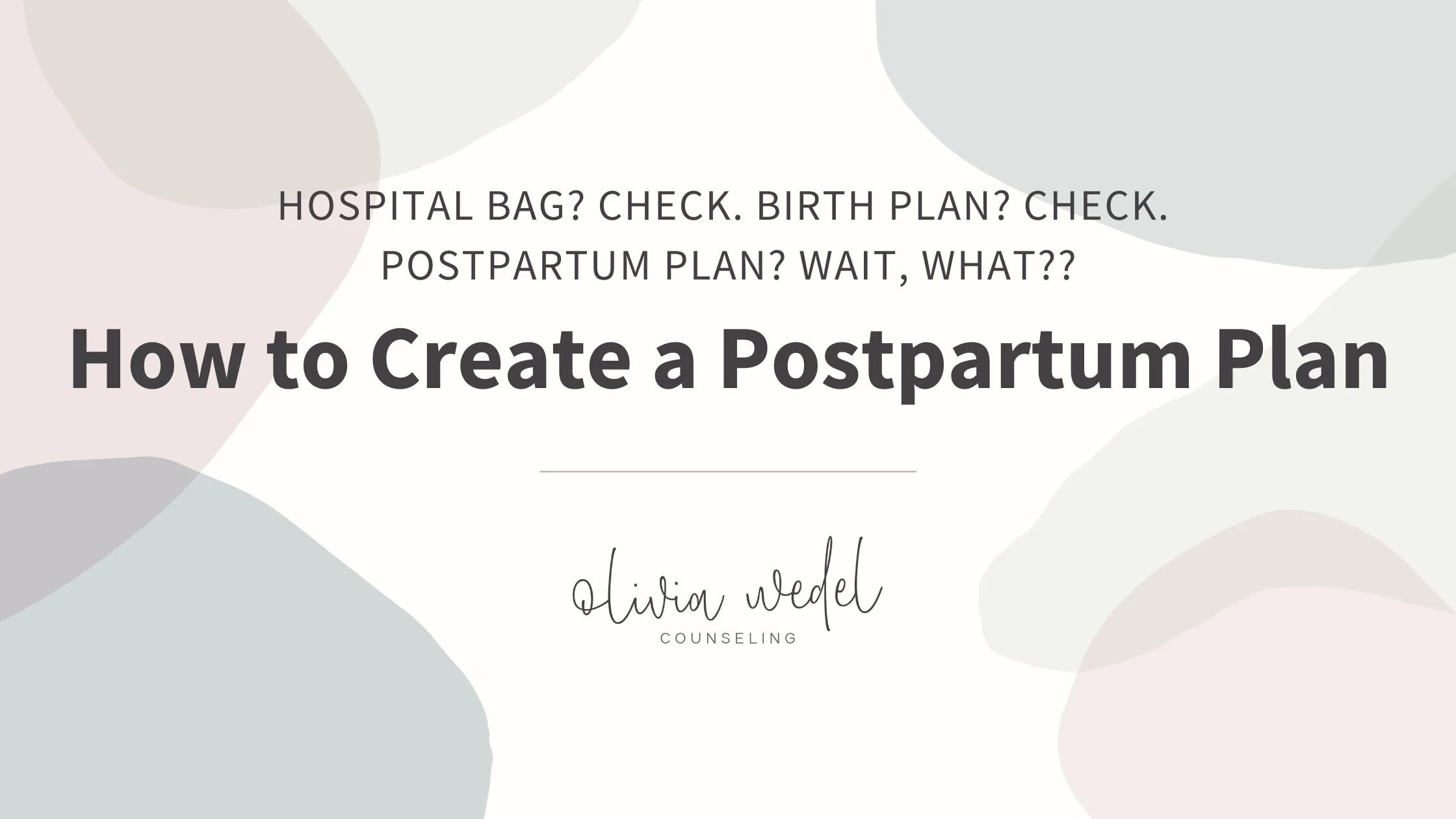 How to Create a Postpartum Plan