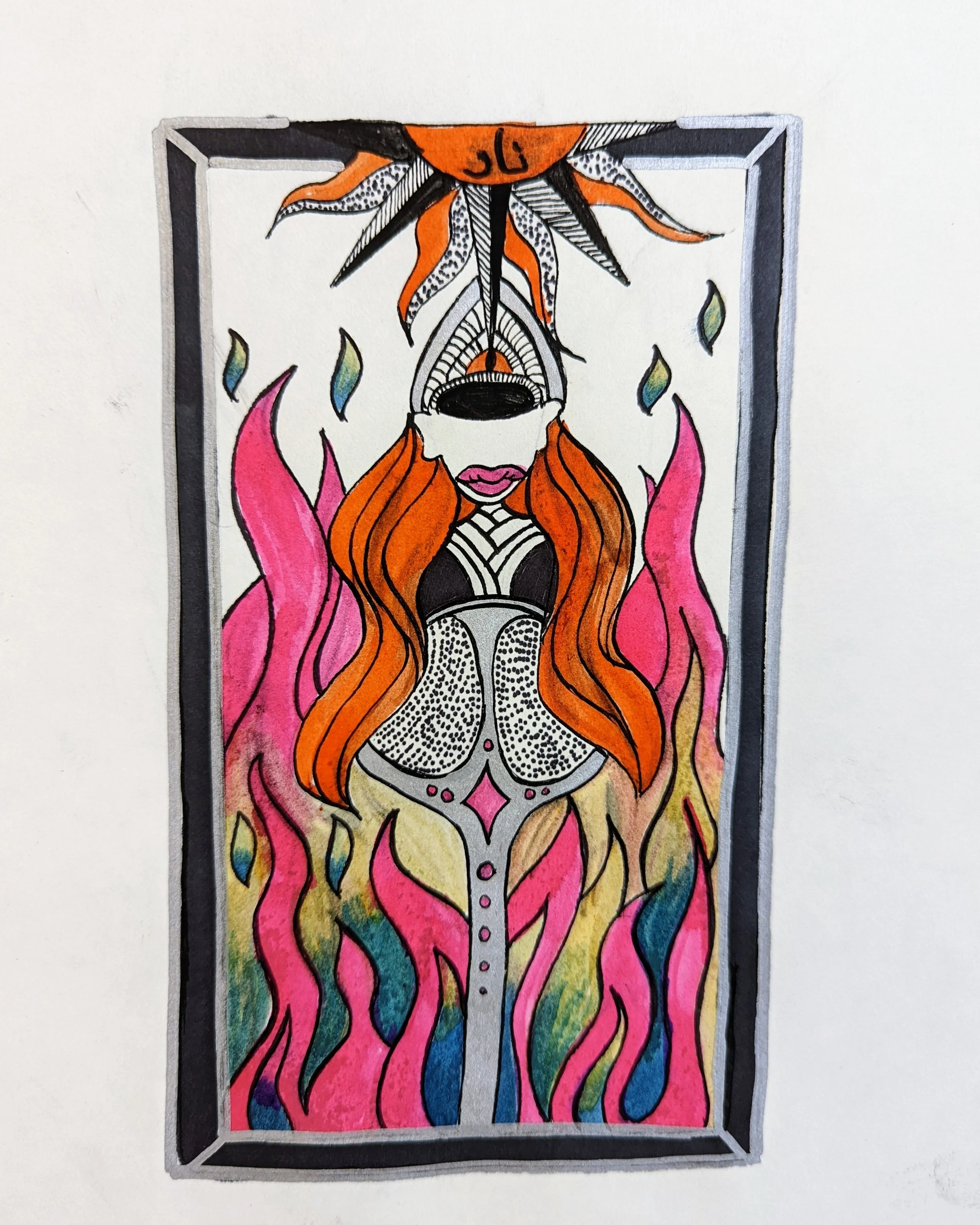 Jaclyn Joyce
Suit of Fire, 2020
Gouache and india ink