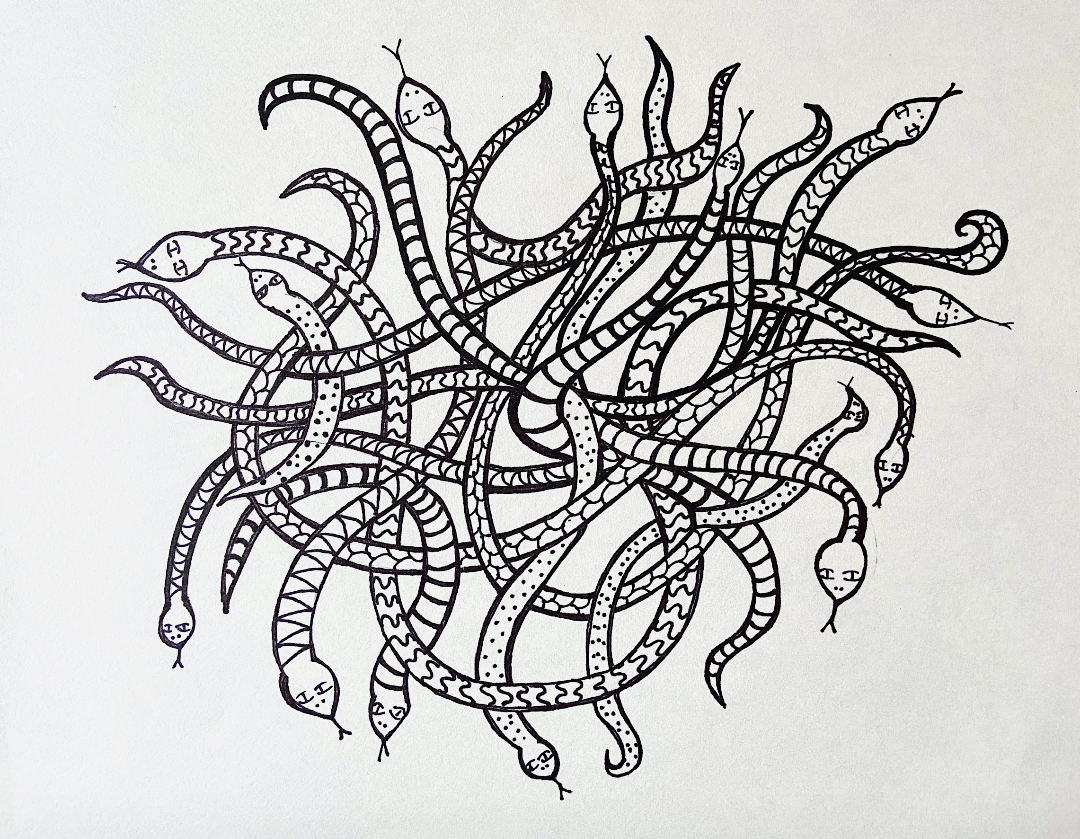 Jaclyn Joyce
Snake Nest, 2012
Zebra pen and permanent marker