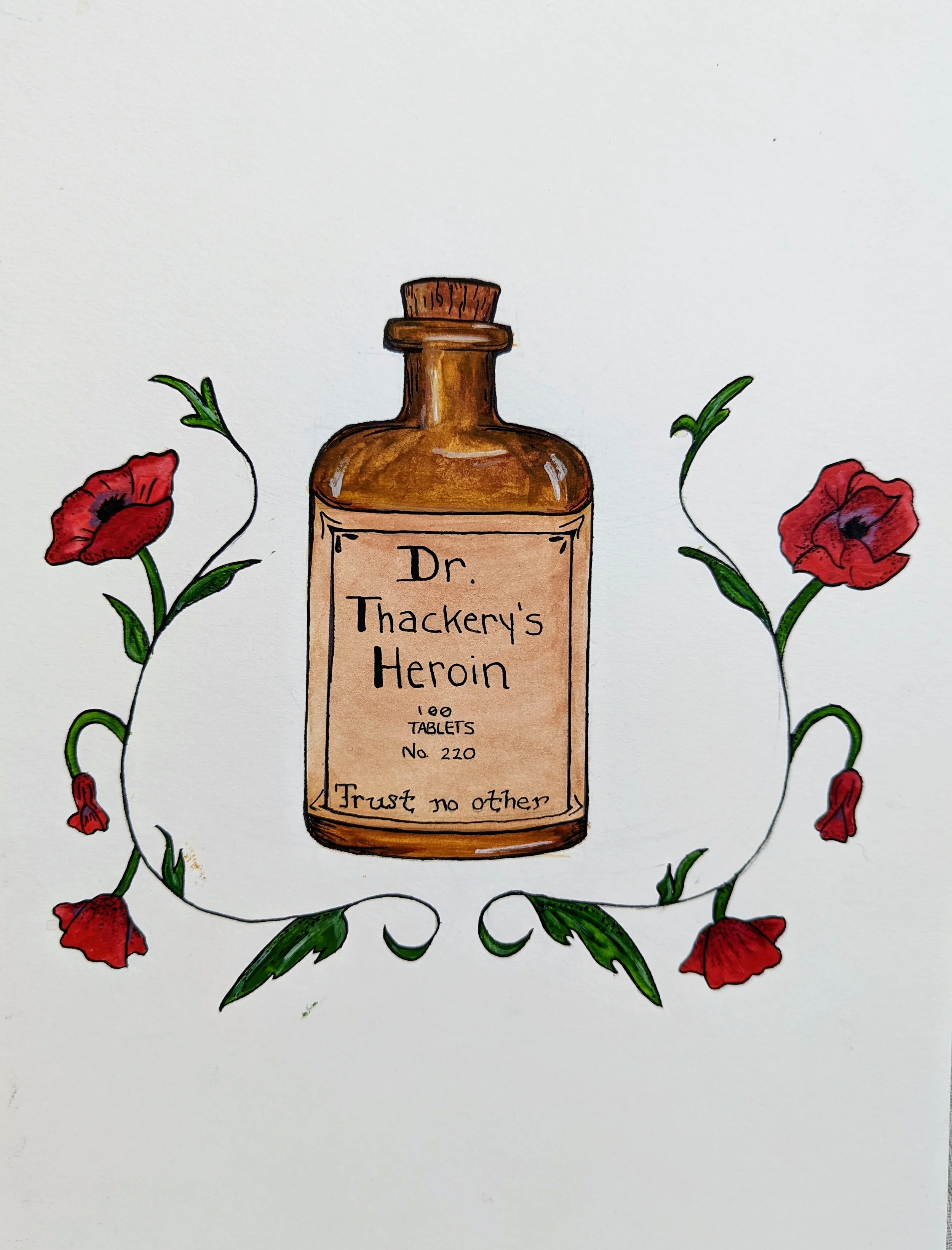 Jaclyn Joyce
Thackery's Painkiller, 2020
Gouache and india ink