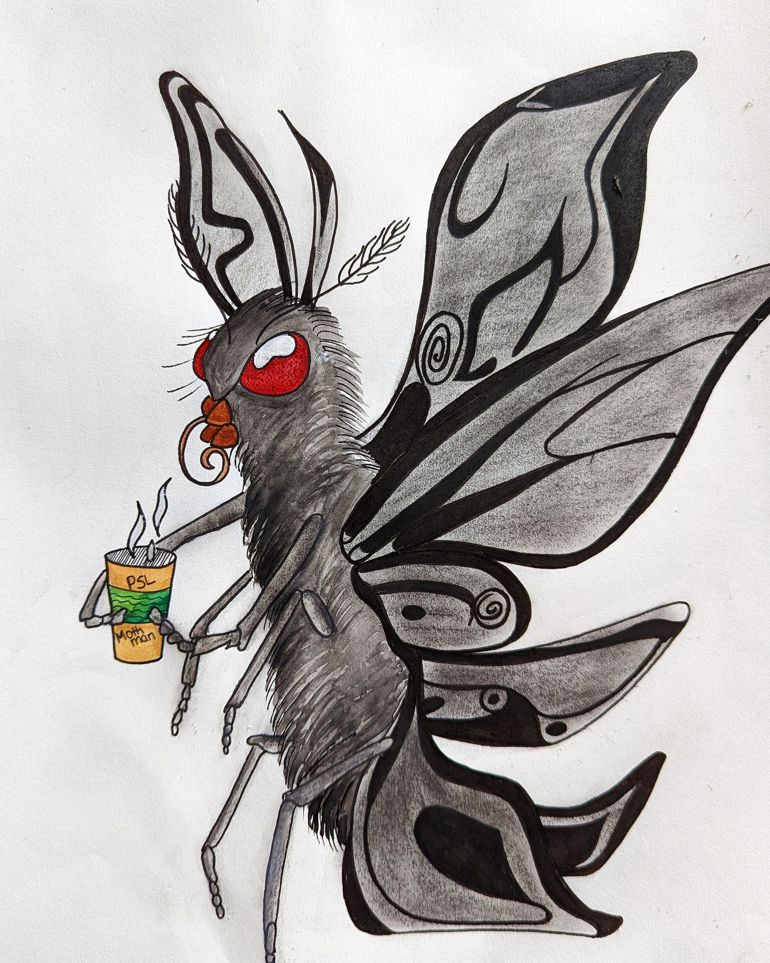 Jaclyn Joyce
Spiced Mothman, 2022
Gouache and india ink