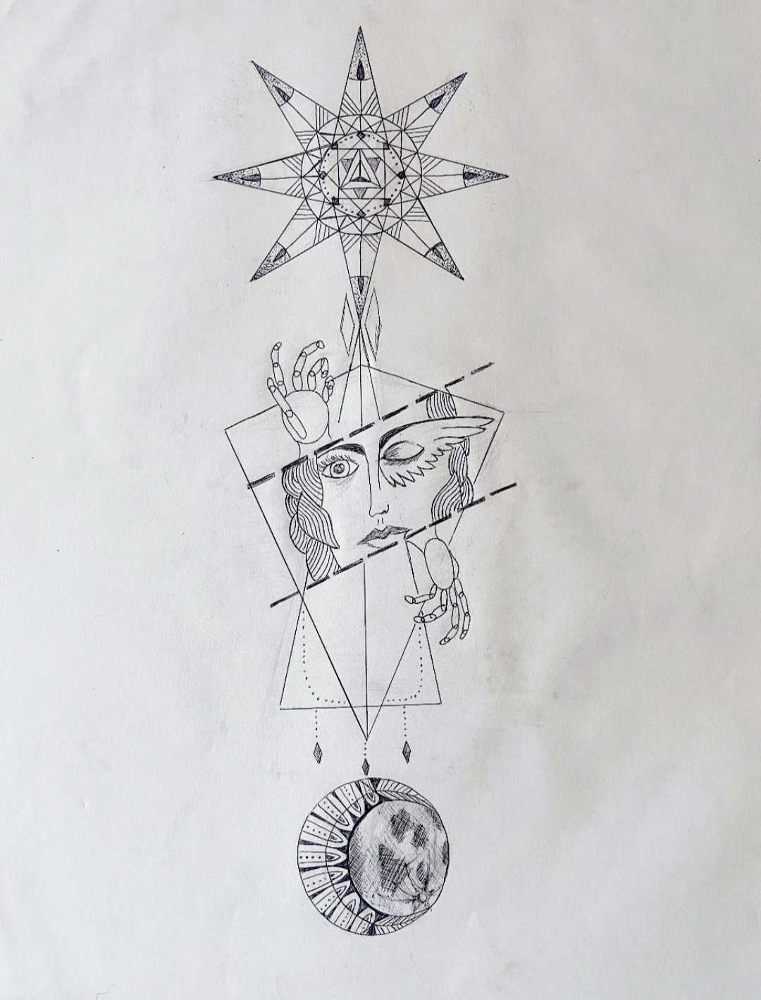 Jaclyn Joyce
Geometric Duality, 2012
Zebra pen and permanent marker