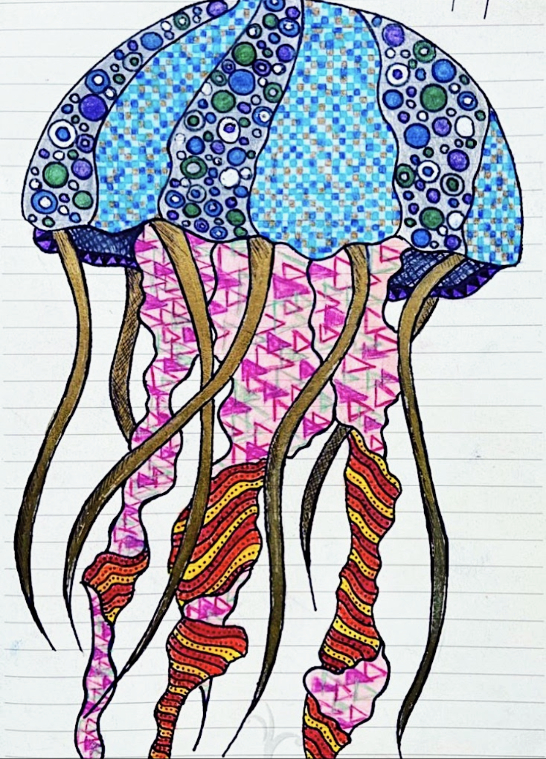 Jaclyn Joyce
Bluefire Jellyfish, 2016
Gouache and india ink