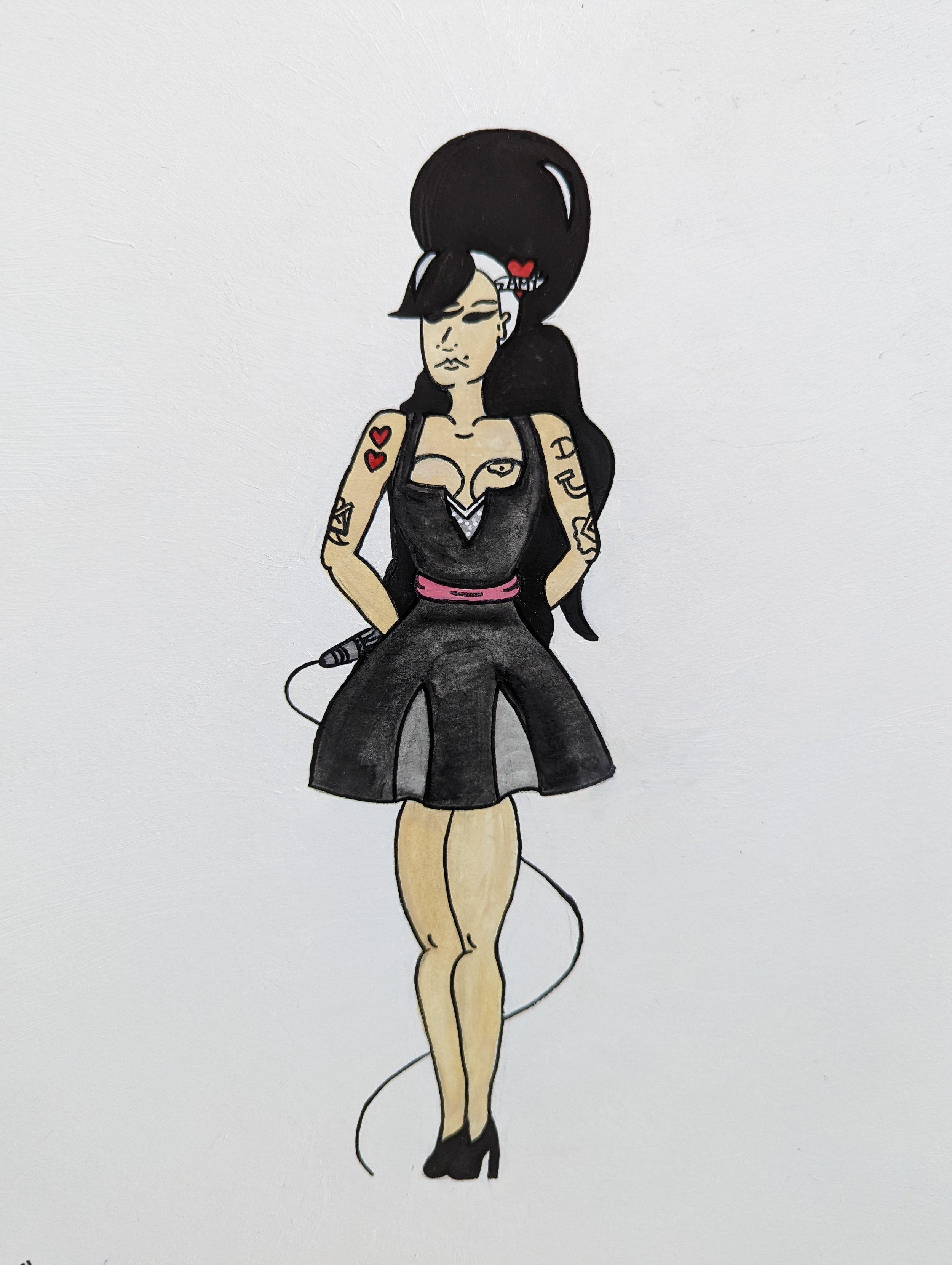 Jaclyn Joyce
Amy Winehouse is Back to Black, 2021
Gouache and india ink