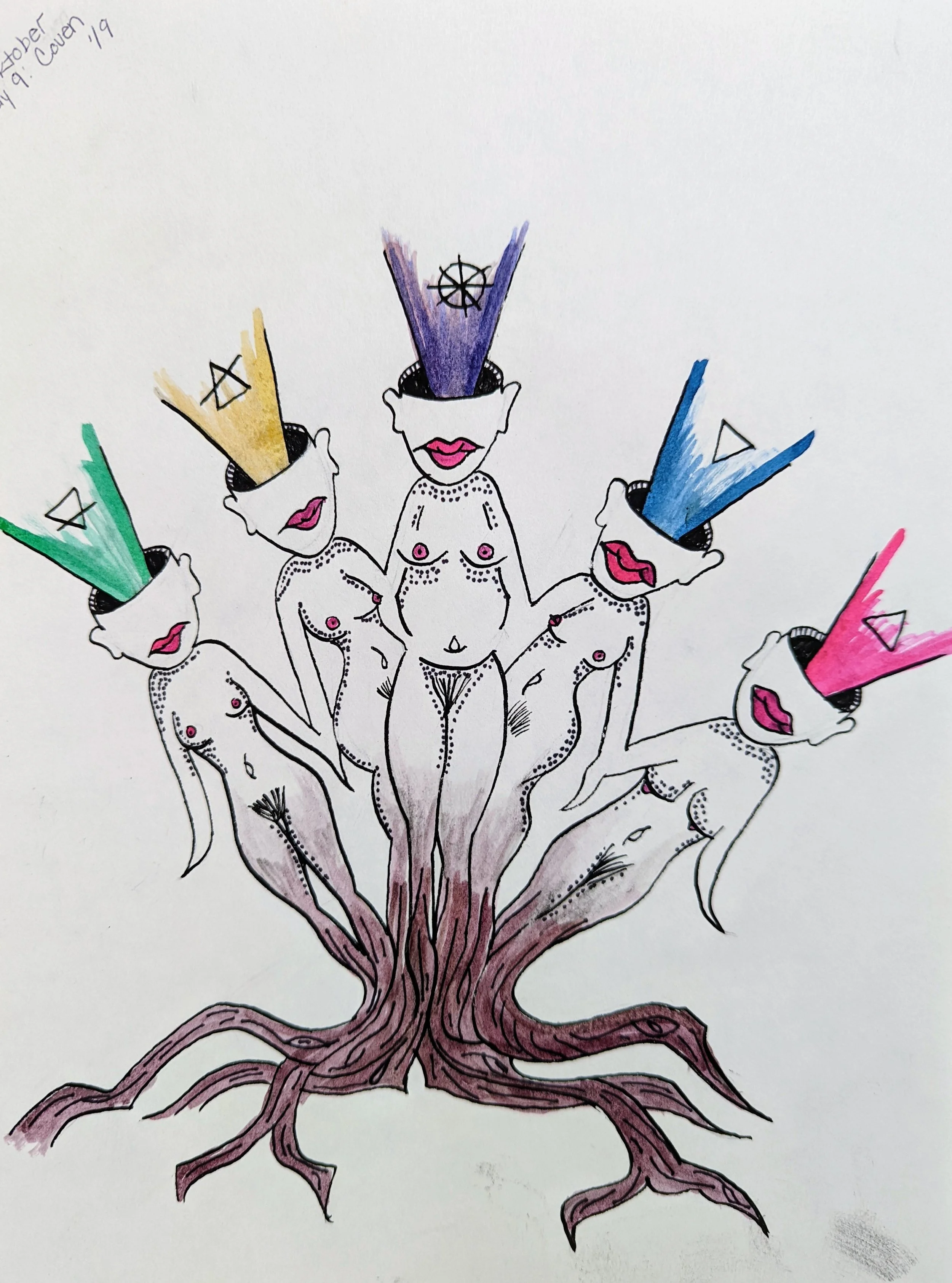 Jaclyn Joyce
Storms with Skin, 2020
Gouache and india ink