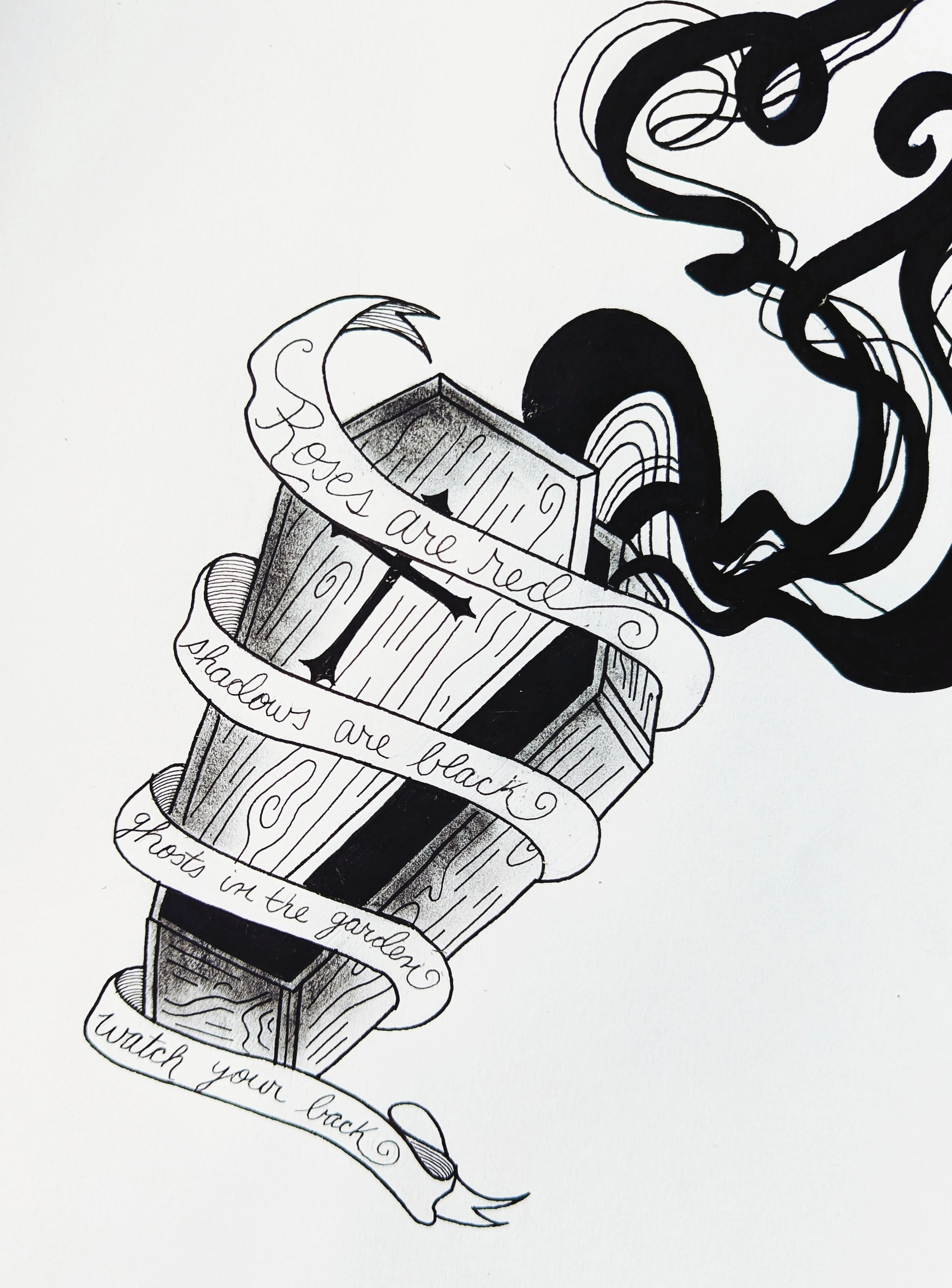 Jaclyn Joyce
Ghosts in the Garden, 2022
Gouache and india ink