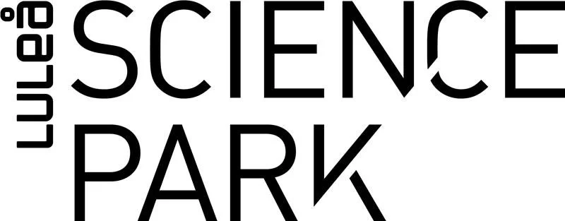 Black-and-white logo with the words ‘Luleå Science Park.’ The word ‘Luleå’ is rotated vertically on the left, and ‘Science Park’ appears in large, modern uppercase letters on the right.