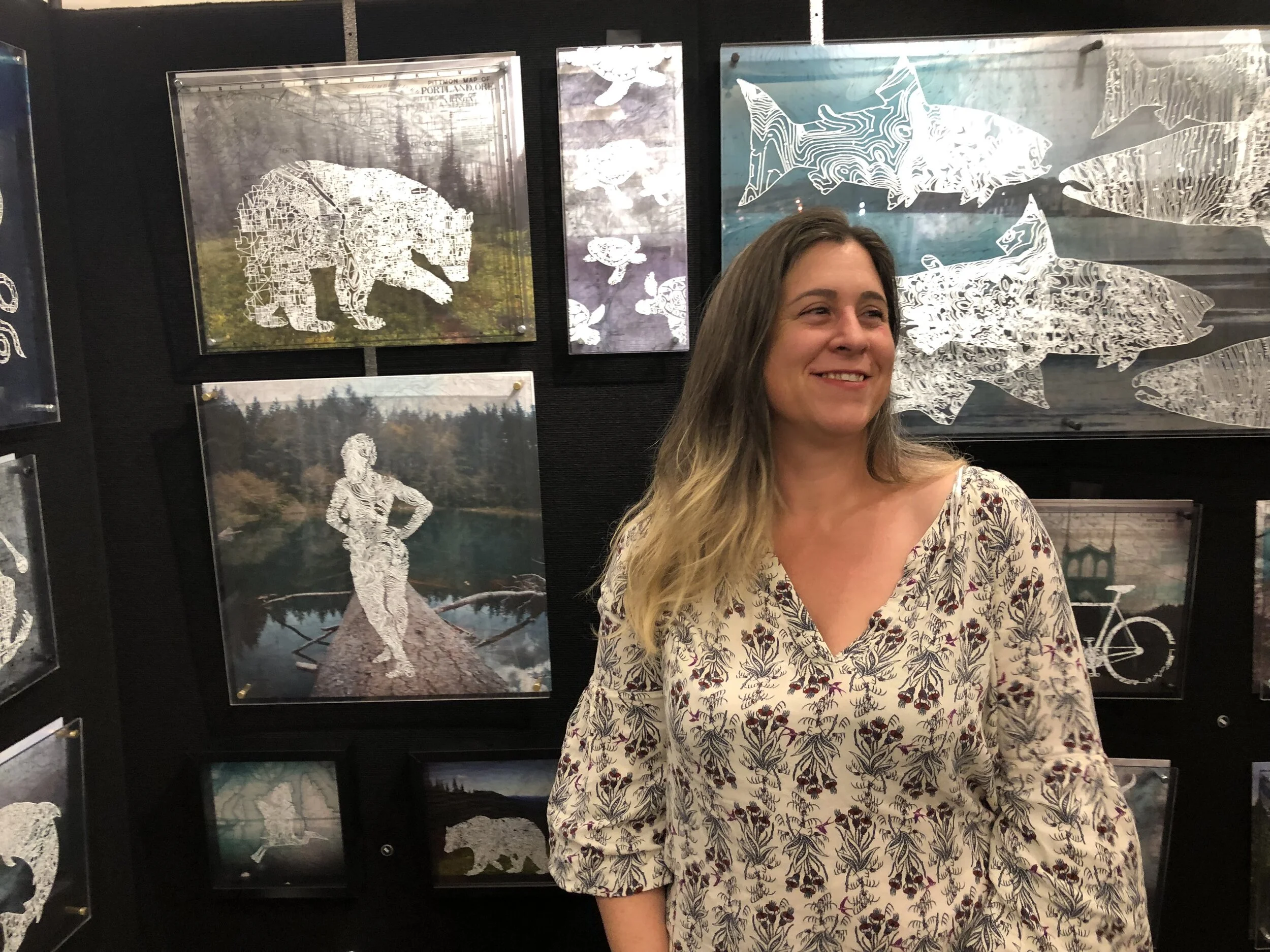 At an art show in Portland in 2019