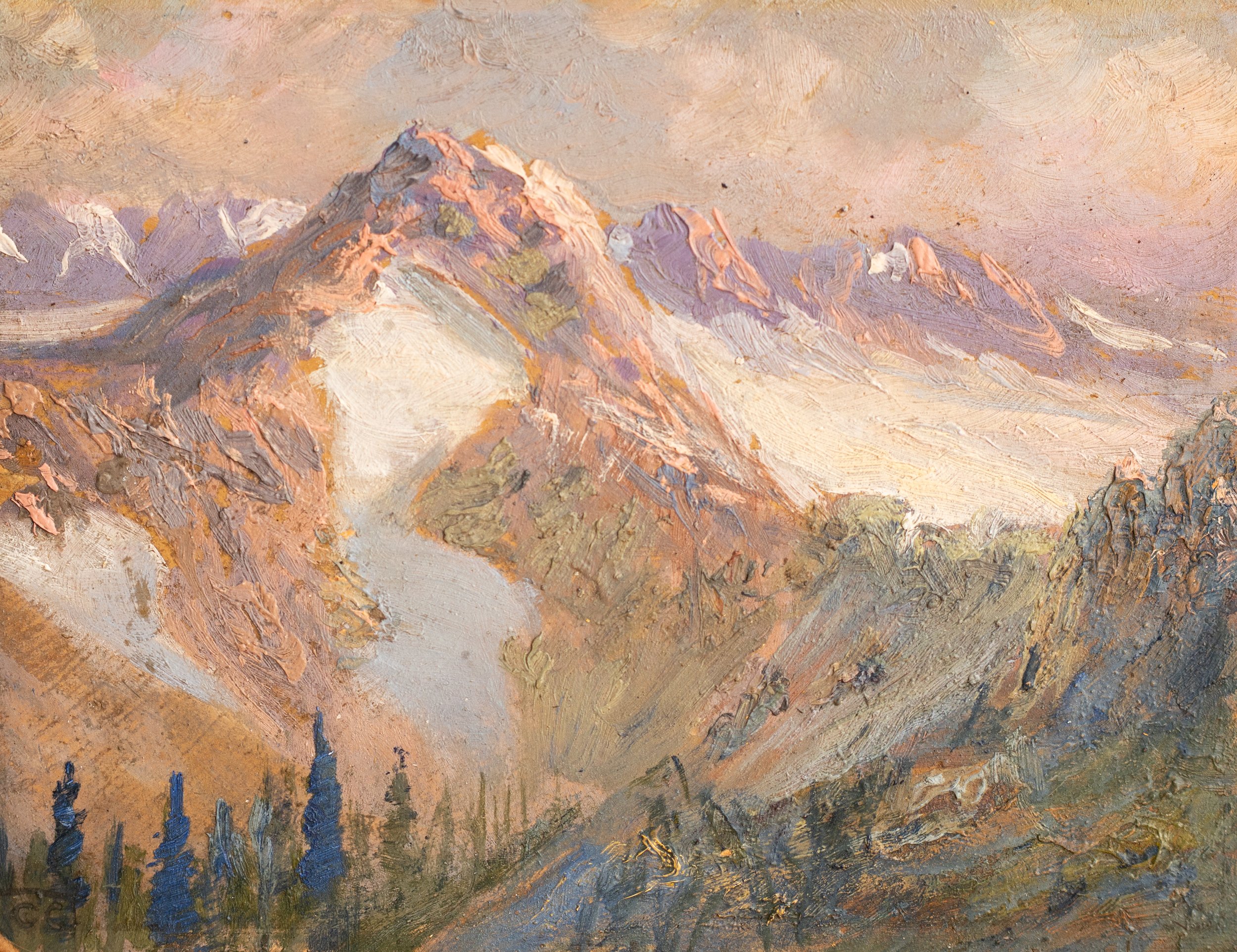Colin Campbell Cooper, Arapahoe Basin, Colorado, Oil on Board, 6" x 9", $1,600