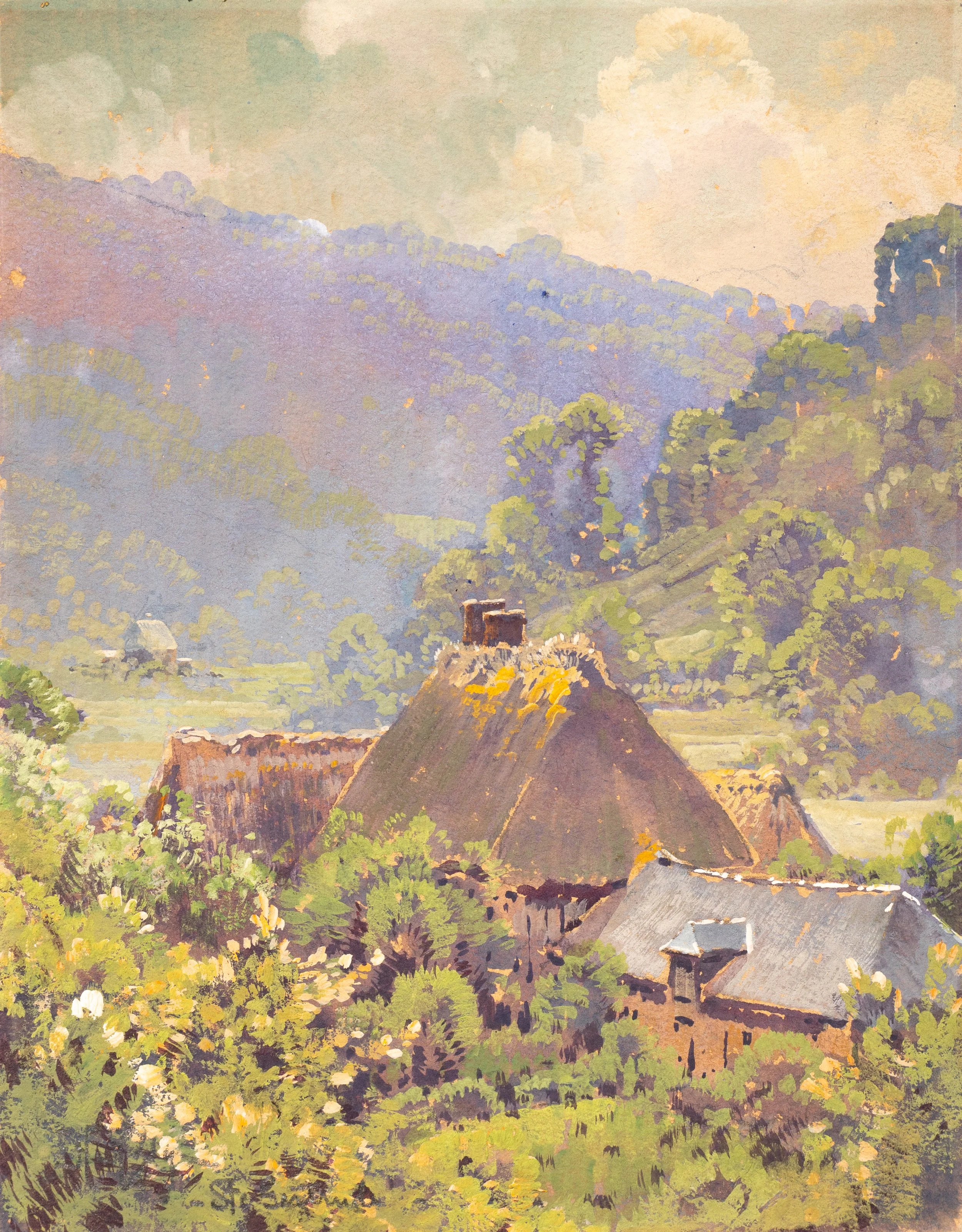 Hezekiah Anthony Dyer, Gouache on Paperboard, $250