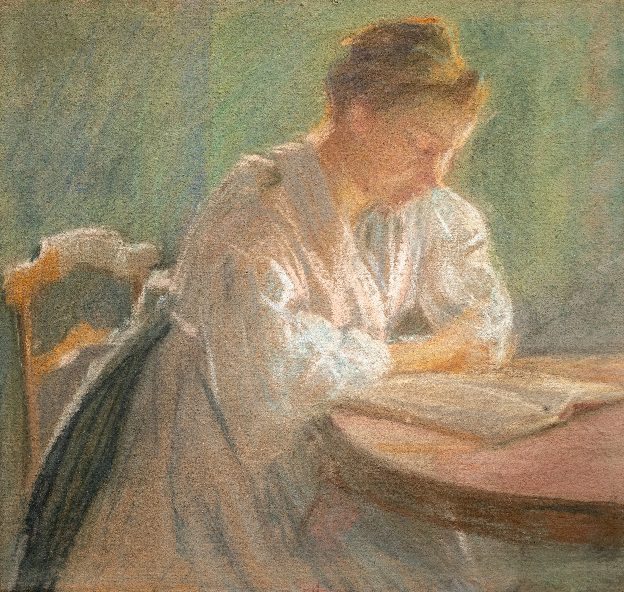 American School, Portrait of Edith Garrigues Hawthorne, Pastel on Paper, $500