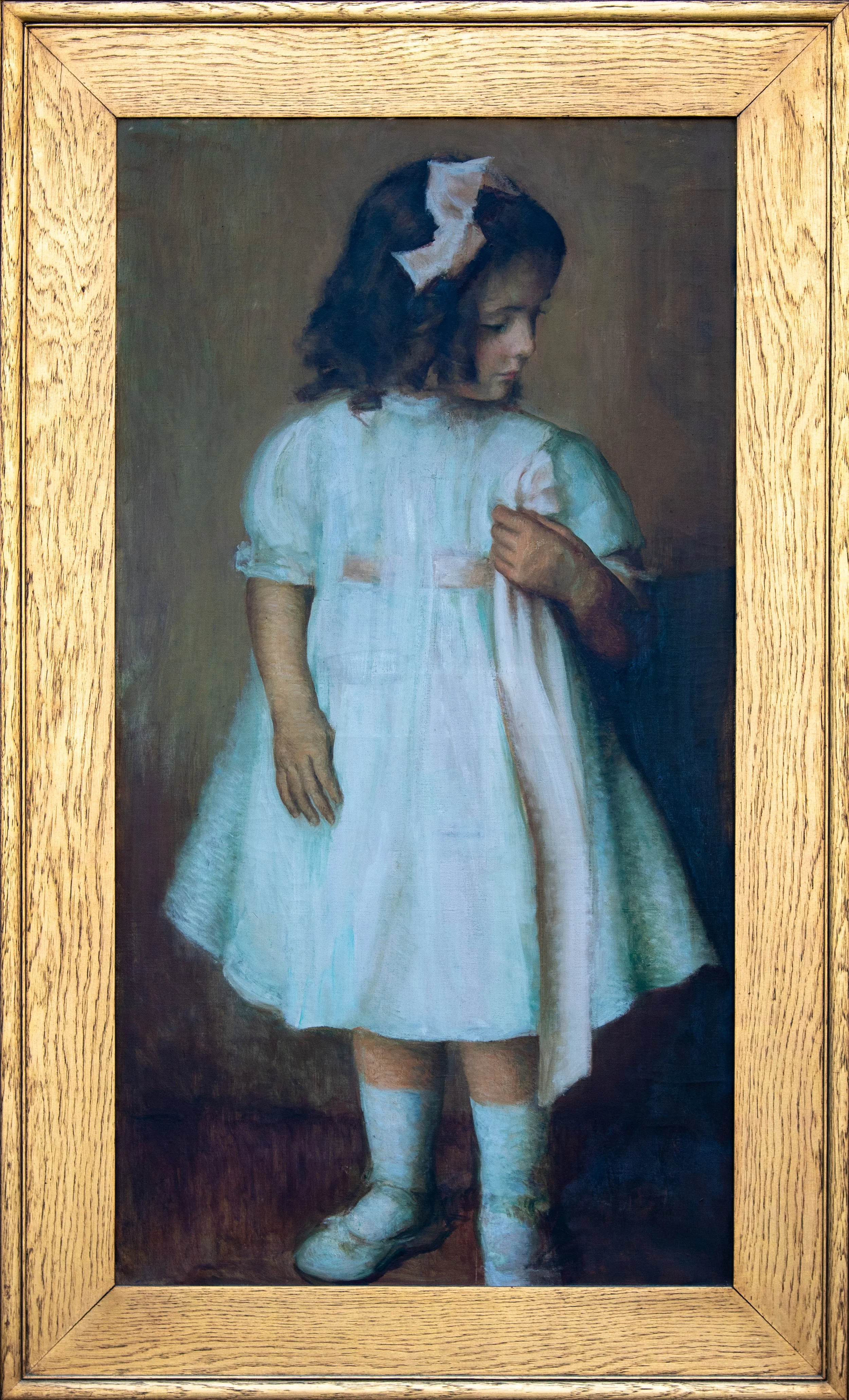 Lilla Cabot Perry, Pensive Girl, Oil on Canvas, 40" x 22", $12,500
