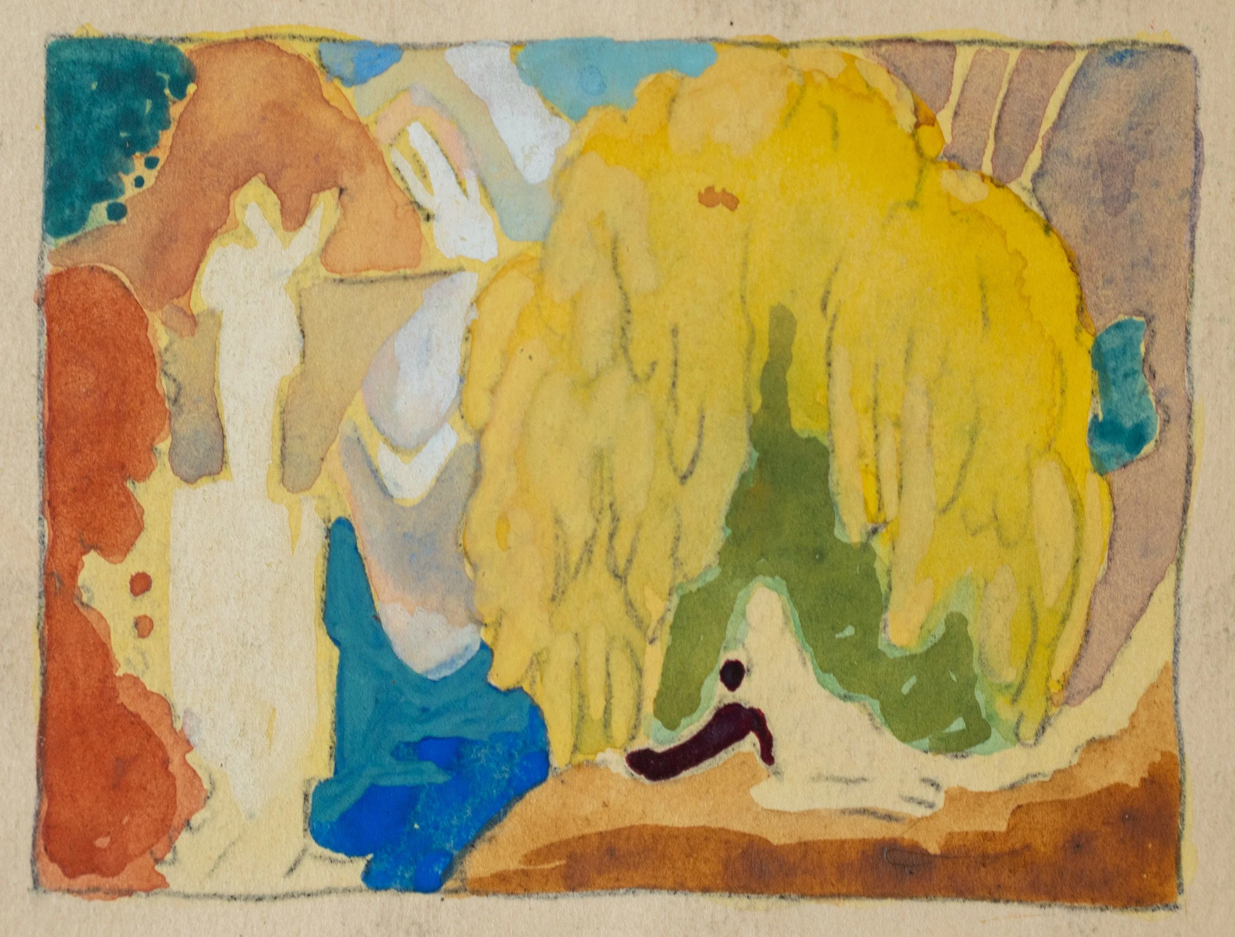 George Davidson, Altar, Mixed Media on Paper, 2.5" x 3.25", $150