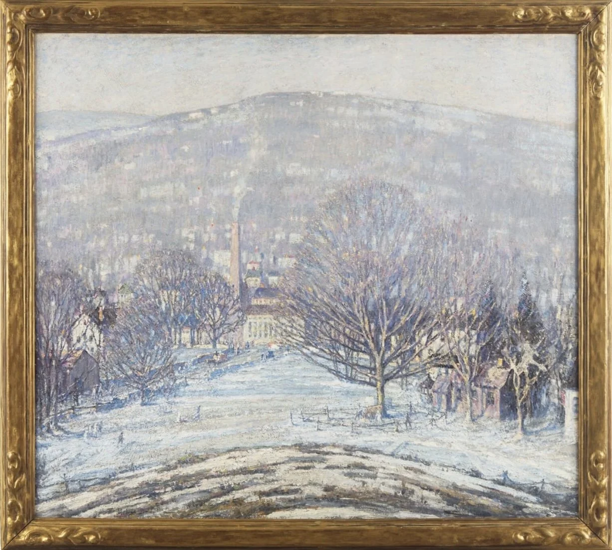 Frederick Usher De Voll, Winter in New England, Oil on Canvas, 32" x 36", $12,500
