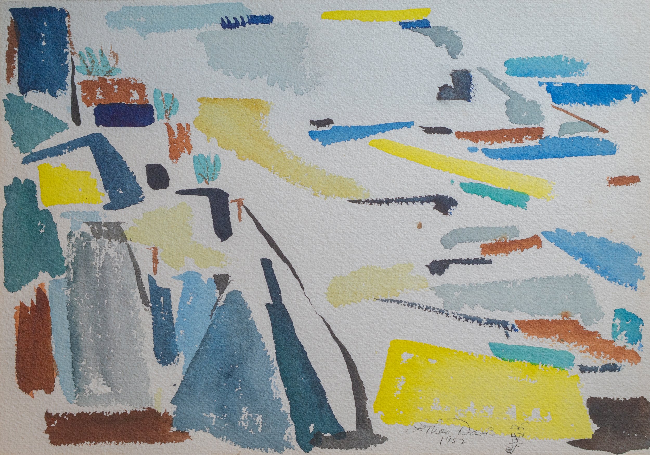 Ted Davis, Ledge, Monhegan, Watercolor on Paper, 7" x 10", $1,200