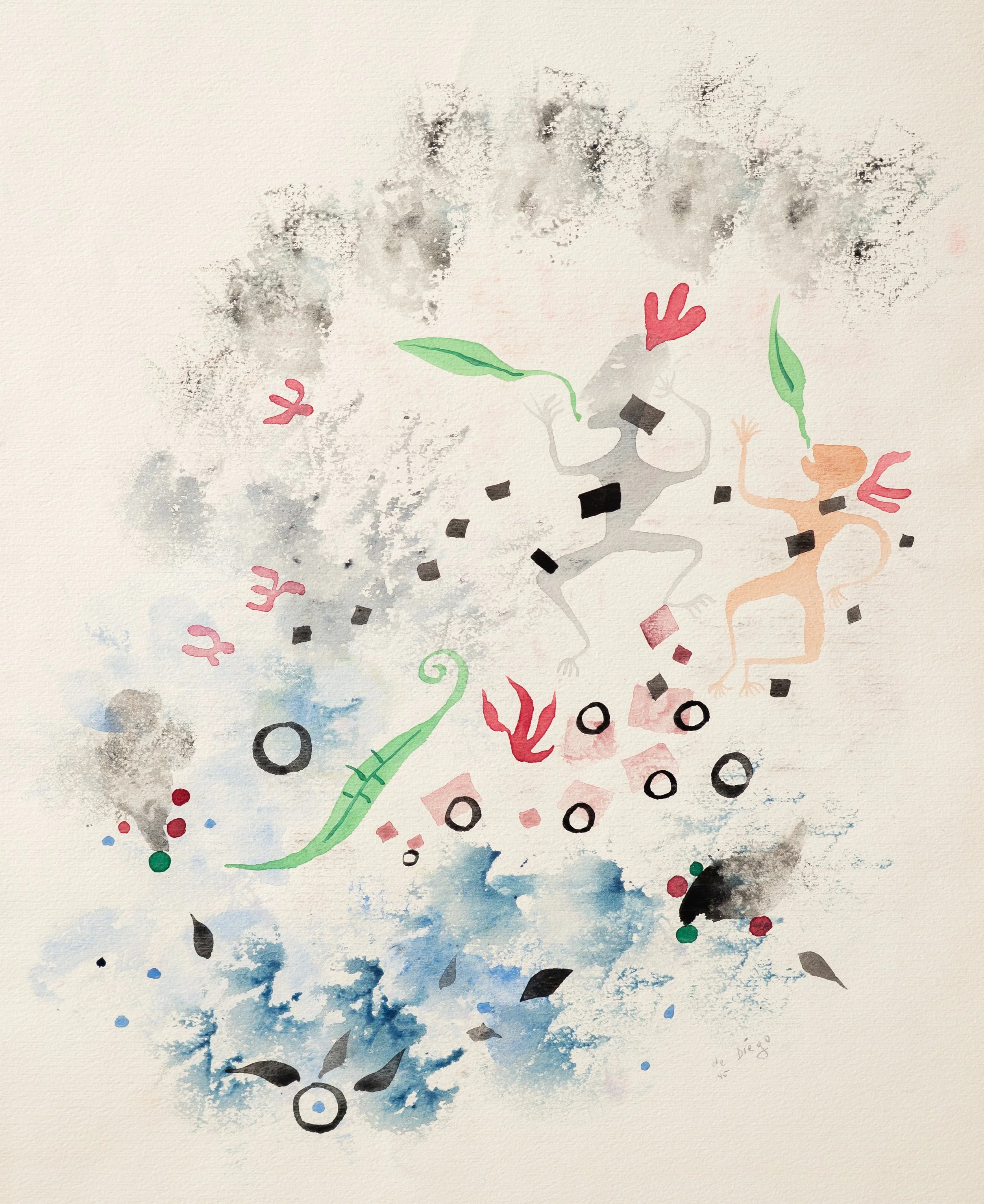 Julio De Diego, Untitled, 1945, Mixed Media on Paper, 22.75" x 17.5", $1,200
