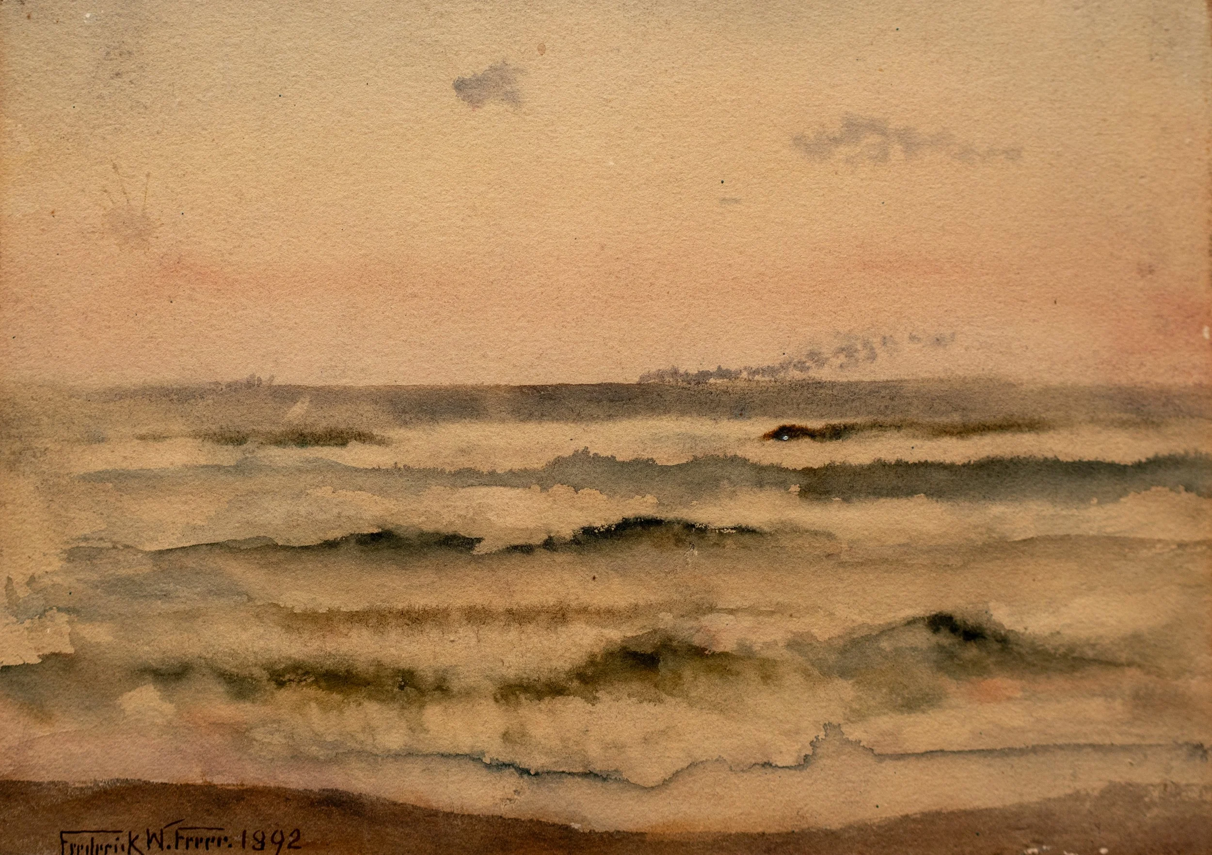 Frederick Warren Freer, Steamship, 1892, Watercolor on Paperboard, $500