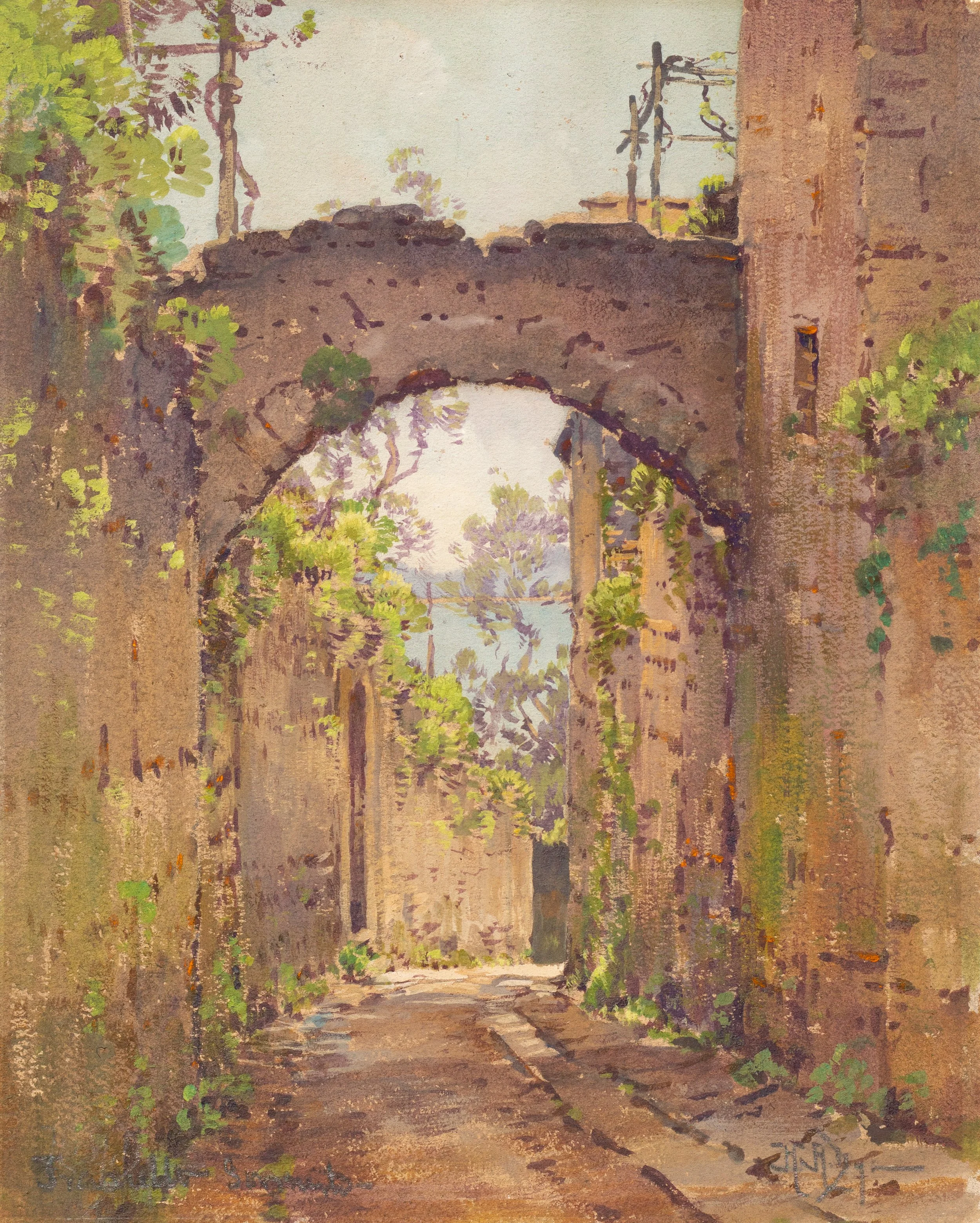 Hezekiah Anthony Dyer, Gouache on Paperboard, $250