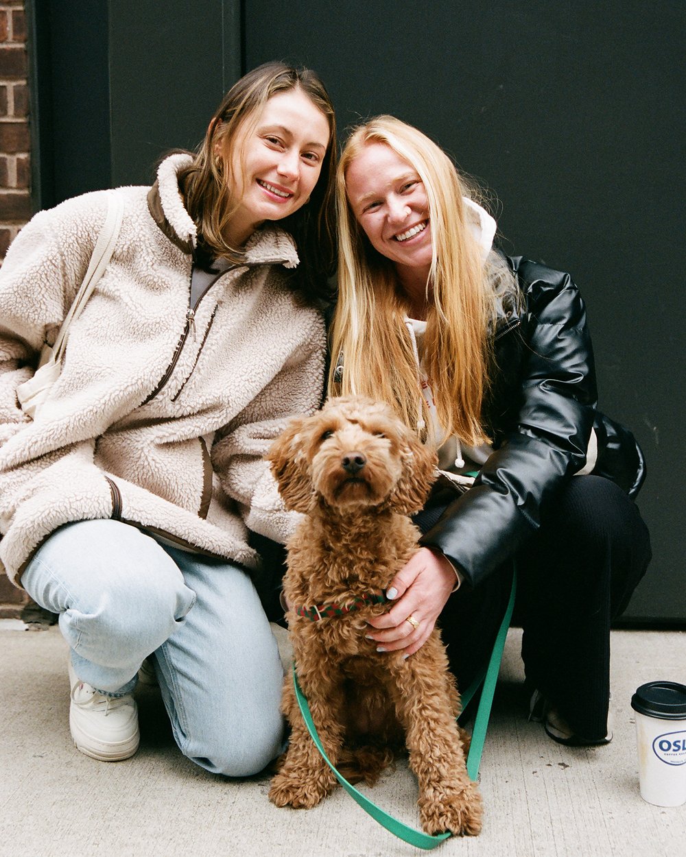 Meredith Kalhor, Allison Qisniewski, and dog, Phebe