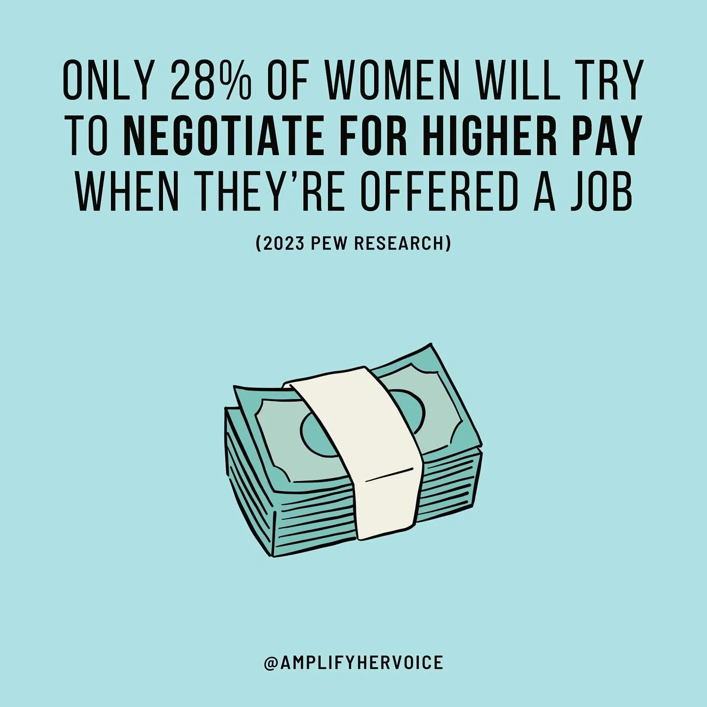 Visualizing more 💰 for you in 2024!!! If you&rsquo;re applying and interviewing for a new job this year, remember to negotiate your pay when the time comes. Some rules to follow include:

🌟 Do your research on the market salary for the role
🌟 Prep