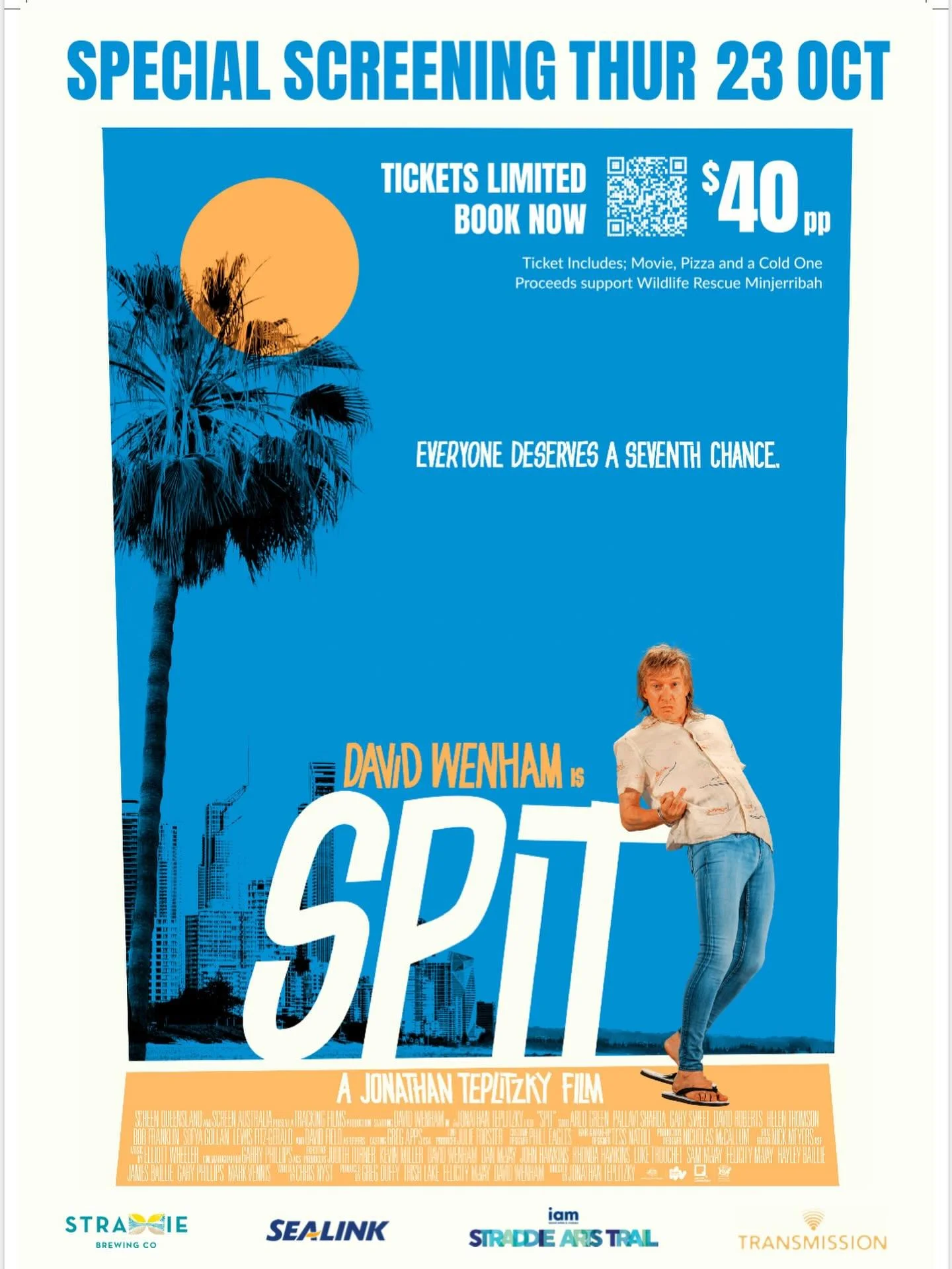🎬 Get Ready, Straddie! 🌴

Grab your mates and plan a night celebrating Aussie mateship at its best &mdash; we&rsquo;re hosting a special rooftop screening of Spit on October 23rd!🍻

This cracking sequel to the 2003 crime-comedy classic Gettin&rsqu