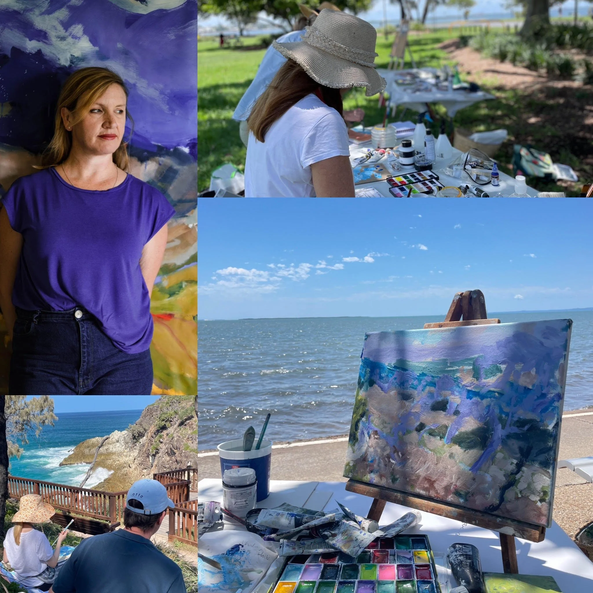 Plein Air Painting Meet Up on Minjerribah Stradbroke Island