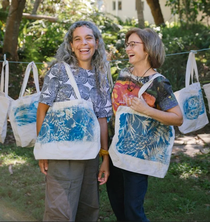 ArtsTrail-Renata-Buziak-Elisa-Carmichael-cyanotype-bags-2026-Julie-Sisco.jpg