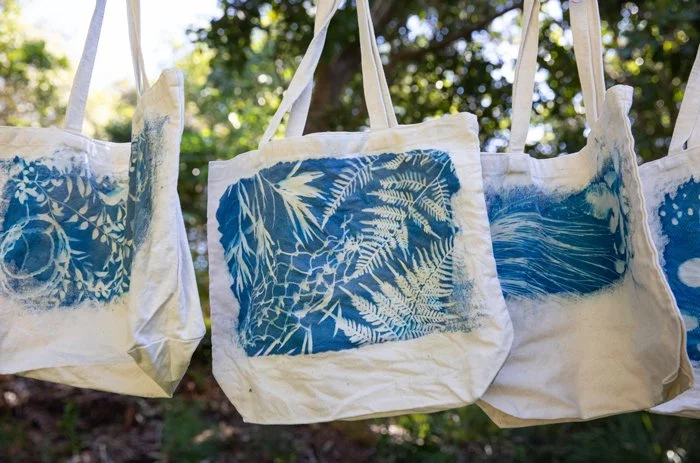 Held in Blue - Cyanotype Tote Bag Workshop with Renata Buziak &amp; Elisa Jane Carmichael