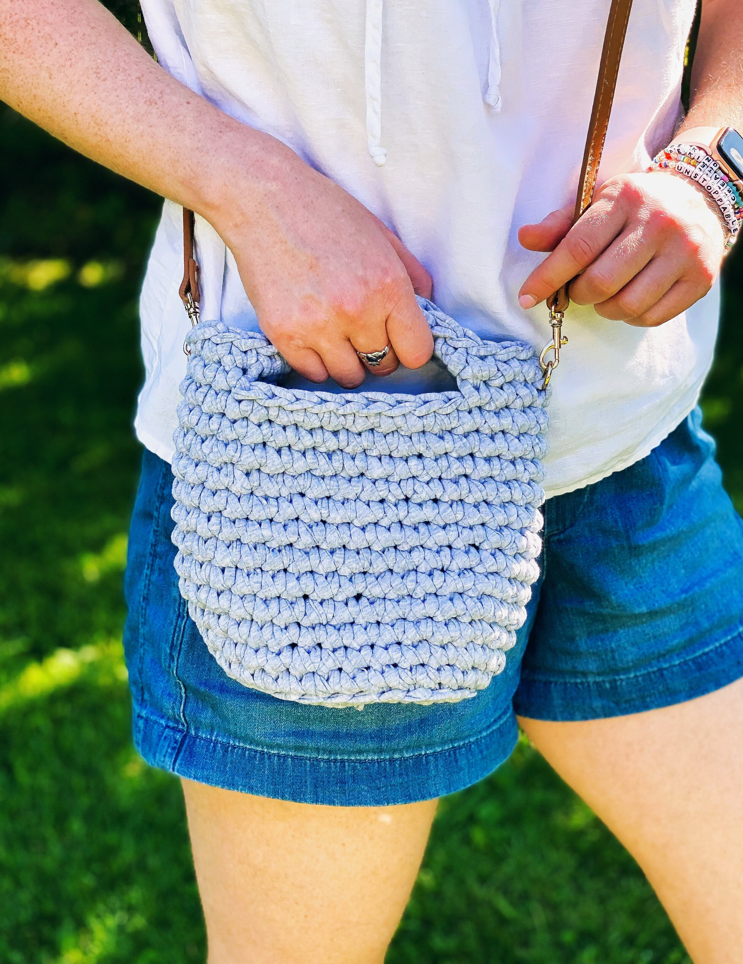 free t shirt yarn crochet bag patterns