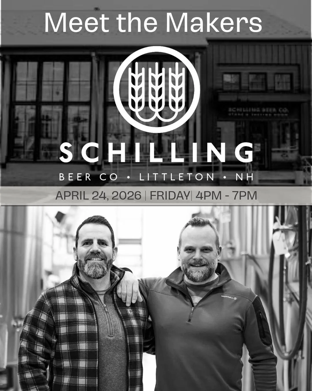 Join us at High Side on Friday, April 24 from 4 PM to 7 PM for a special Meet the Makers event featuring Schilling Beer Co. @schillingbeerco 

We&rsquo;re excited to welcome our good friends, Jeff Cozzens, CEO, and John Lenzini, Chief Brewing Officer