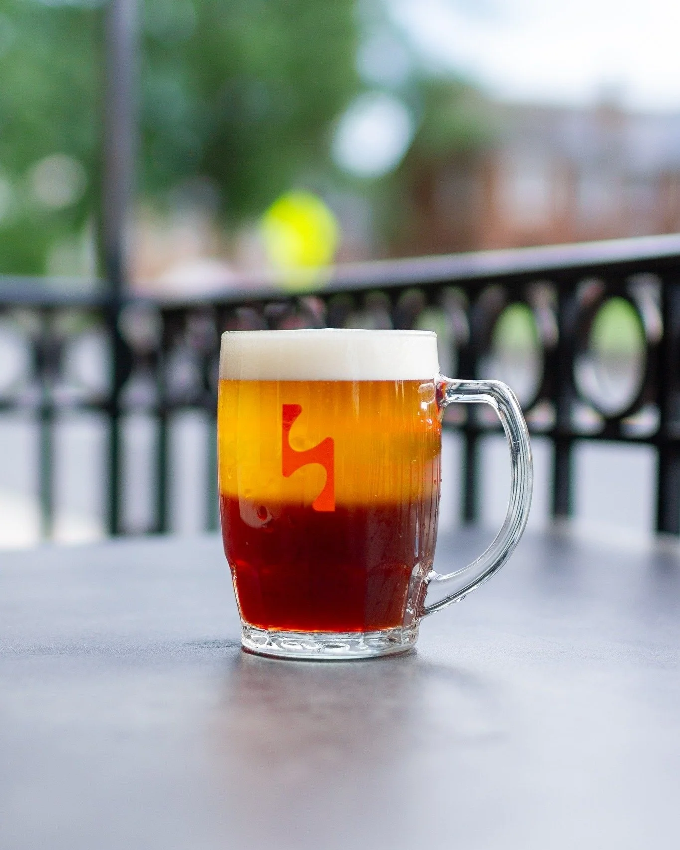 Unite Together poured with two lagers from Sojourn Fermentory @sojournfermentory , layered together in one glass as a Czech-style řezan&eacute;. On one side, you have Together, a bright Czech pale lager with soft bread and floral notes. On the other,
