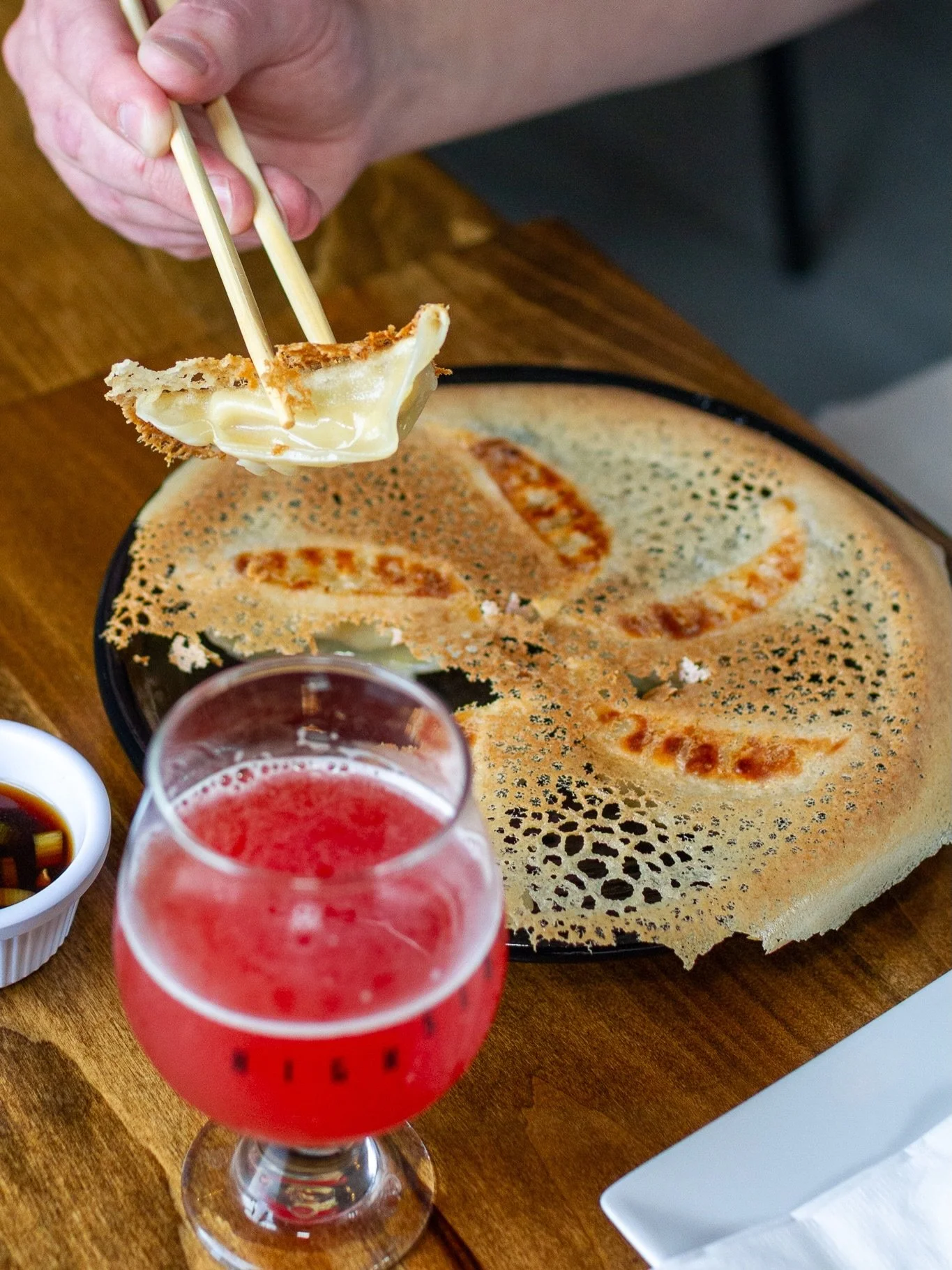 Our Potstickers are just $6 every Friday from 12&ndash;3 PM, dine-in only.

Crispy on the bottom, juicy inside, and perfect for sharing. Although we won&rsquo;t judge if you keep the whole plate to yourself.

And don&rsquo;t forget the rest of our Fr