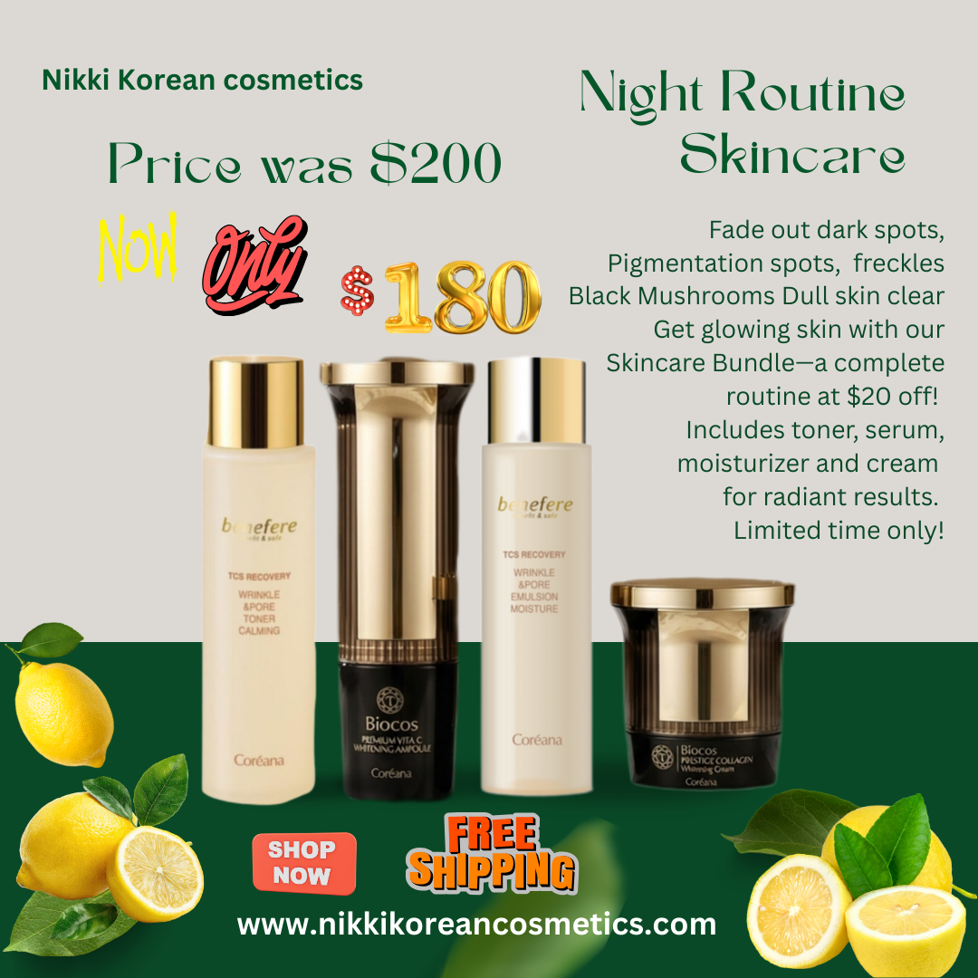 Coreana Whitening Dark Spot Set ( Toner , Vita C , Emulsion , Cream )