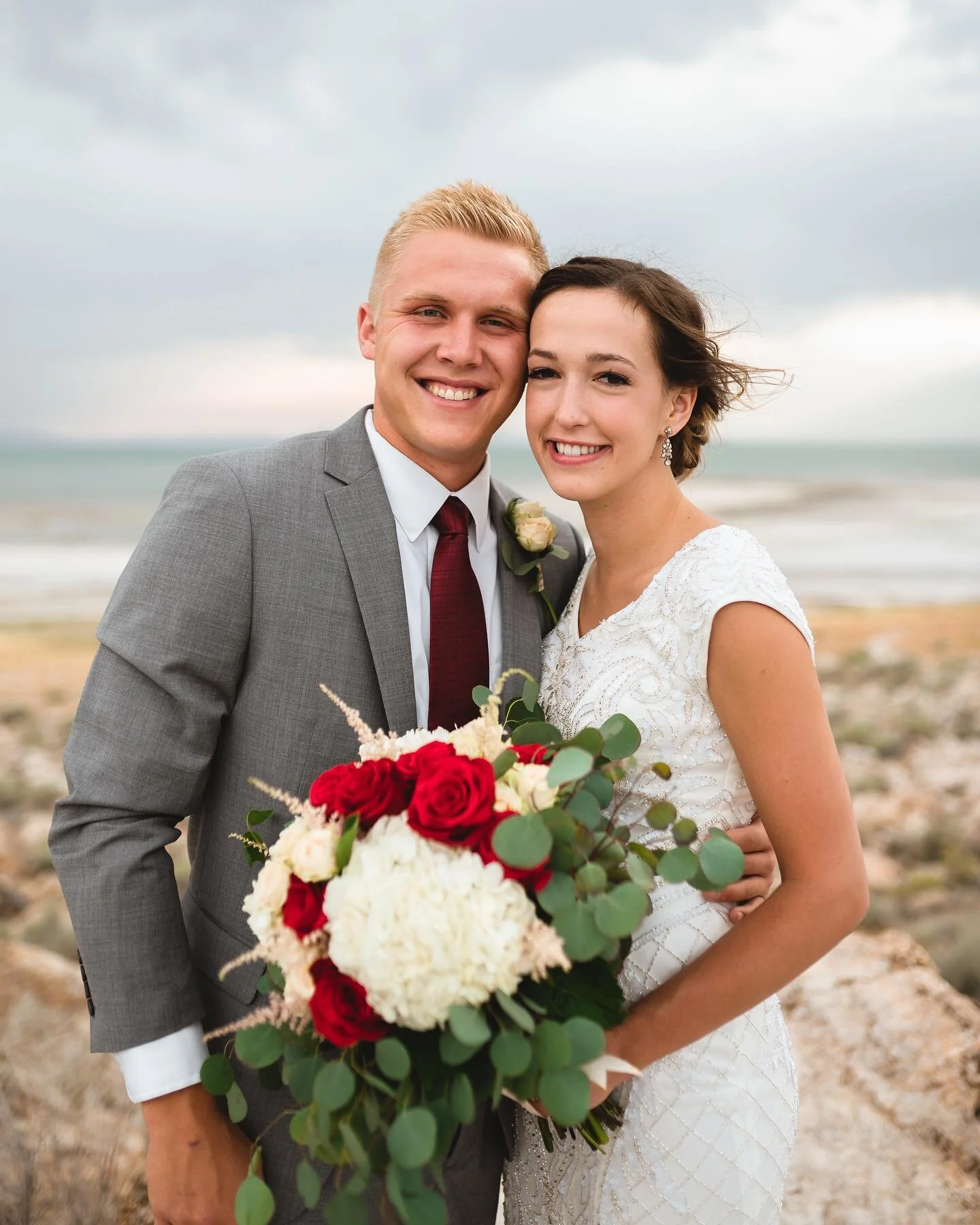 A beautiful throwback of @allison_cypers and @coltoncyps34 at Antelope Island!